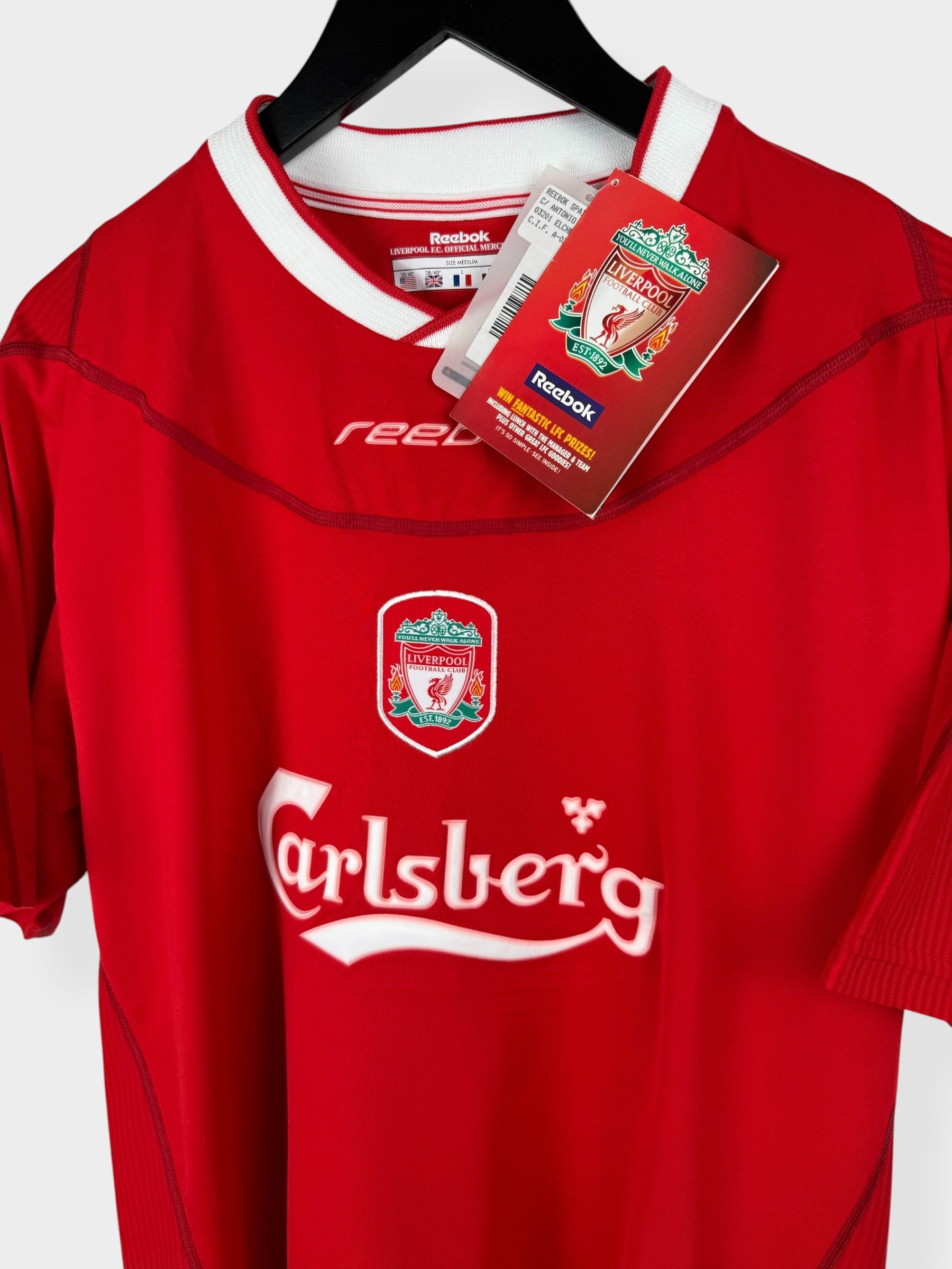 2002-04 LIVERPOOL HOME SHIRT GERRARD #17 L