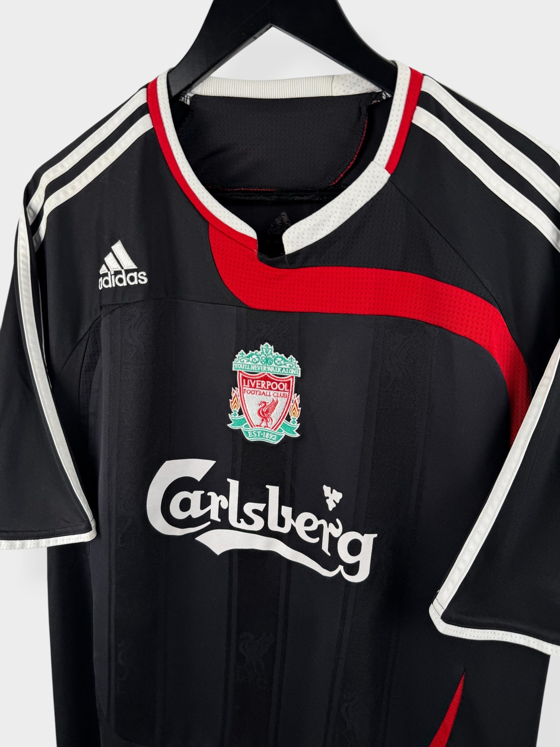 MAILLOT THIRD LIVERPOOL 2007-08 RIISE #6 XL