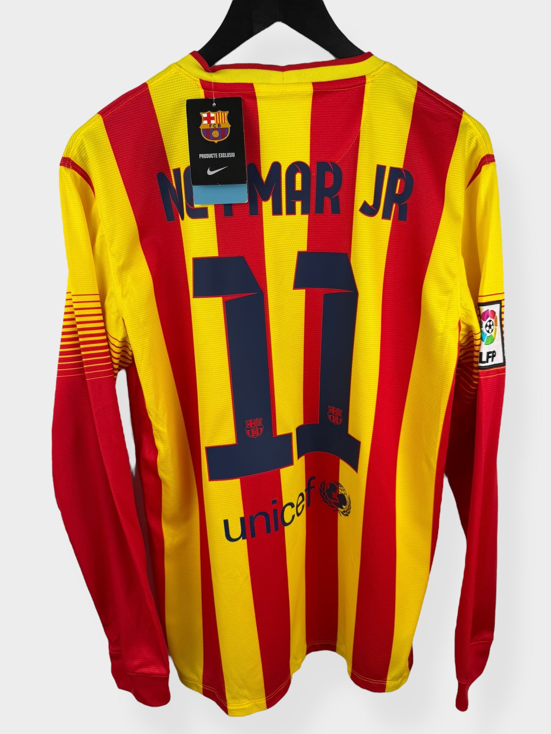 2013-14 BARCELONA AWAY SHIRT LS NEYMAR JR #11 M - Authentic Football Club