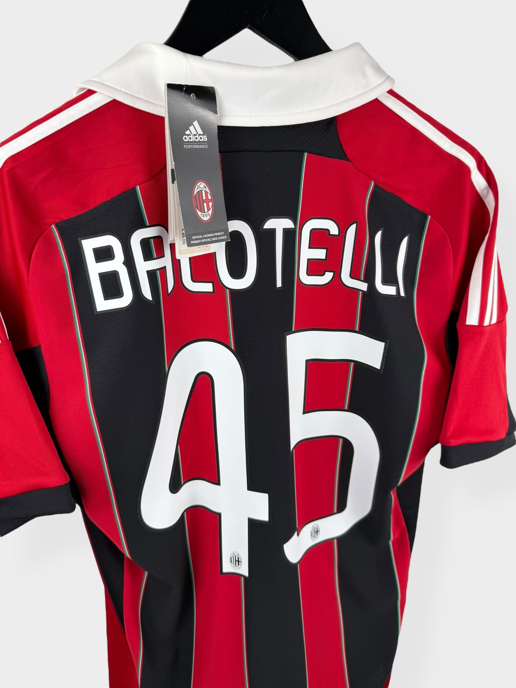 2012-13 AC MILAN HOME SHIRT BALOTELLI #45 M - Authentic Football Club