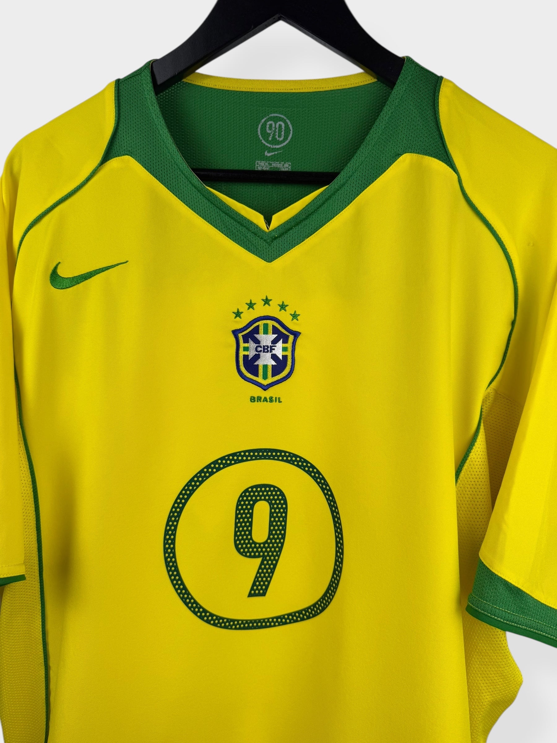 2004-06 BRAZIL HOME SHIRT RONALDO #9 XL