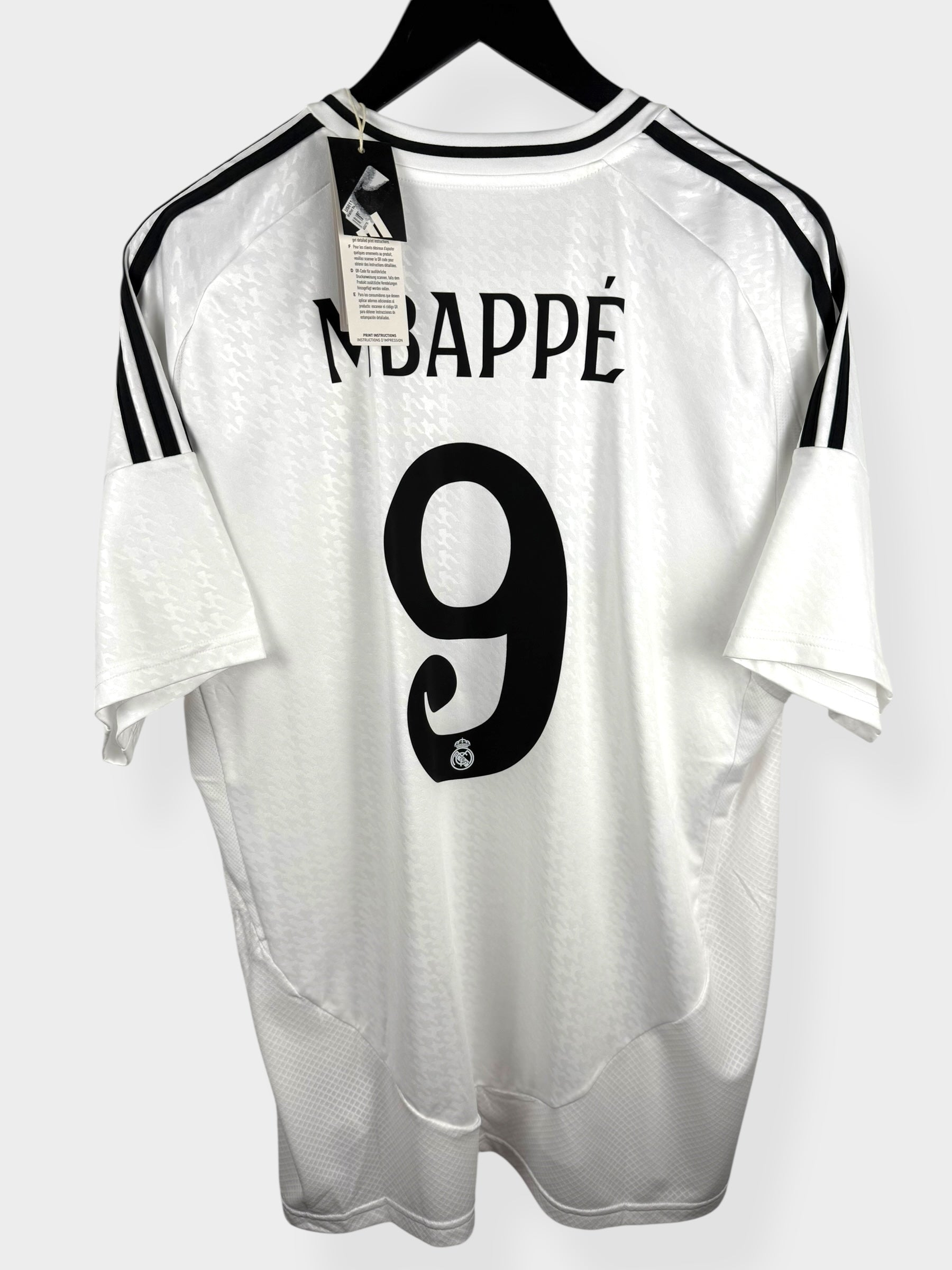 2024-25 REAL MADRID HOME SHIRT MBAPPE #9 XL