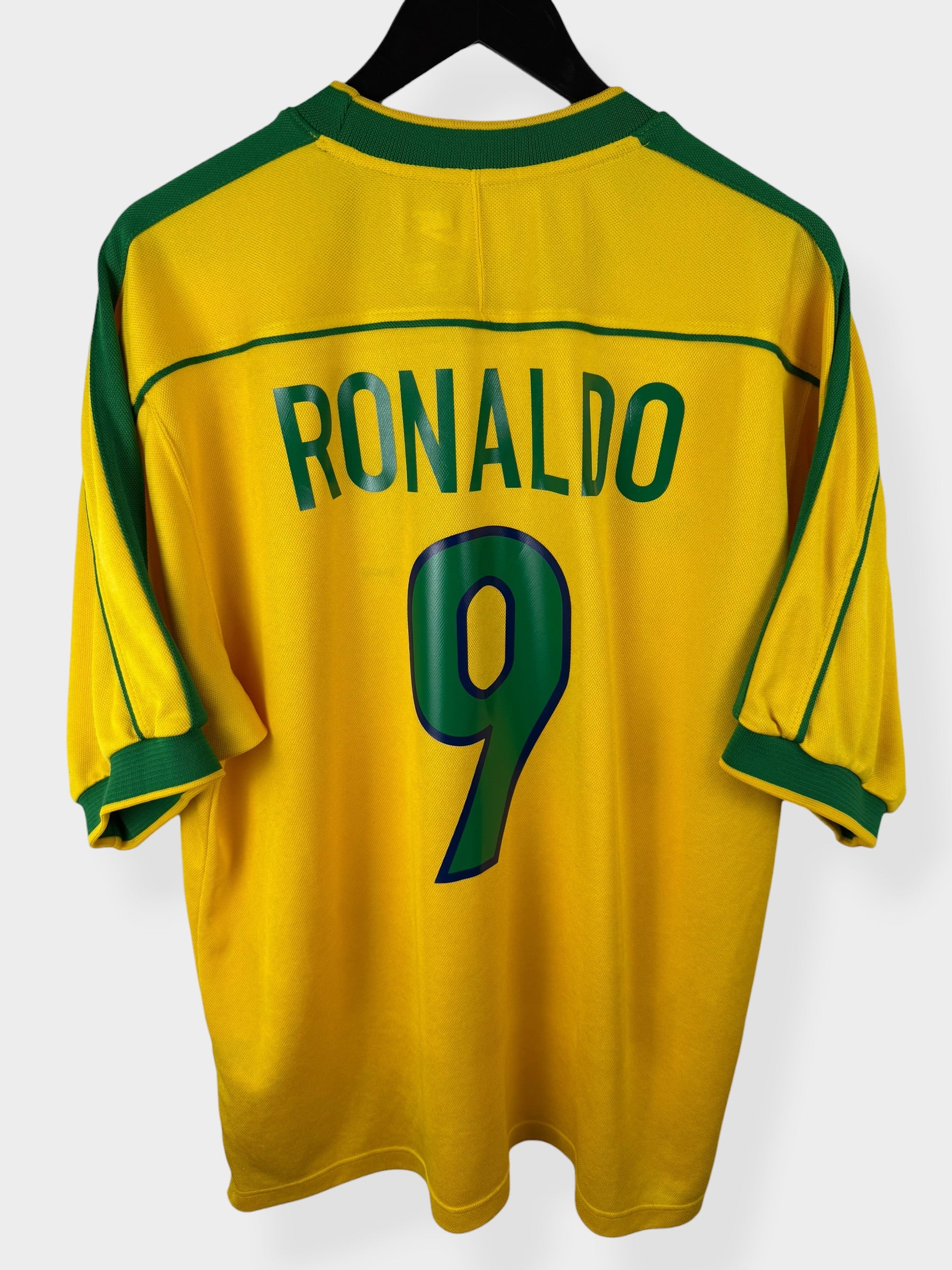 MAILLOT DOMICILE BRÉSIL 1998-00 RONALDO #9 XL