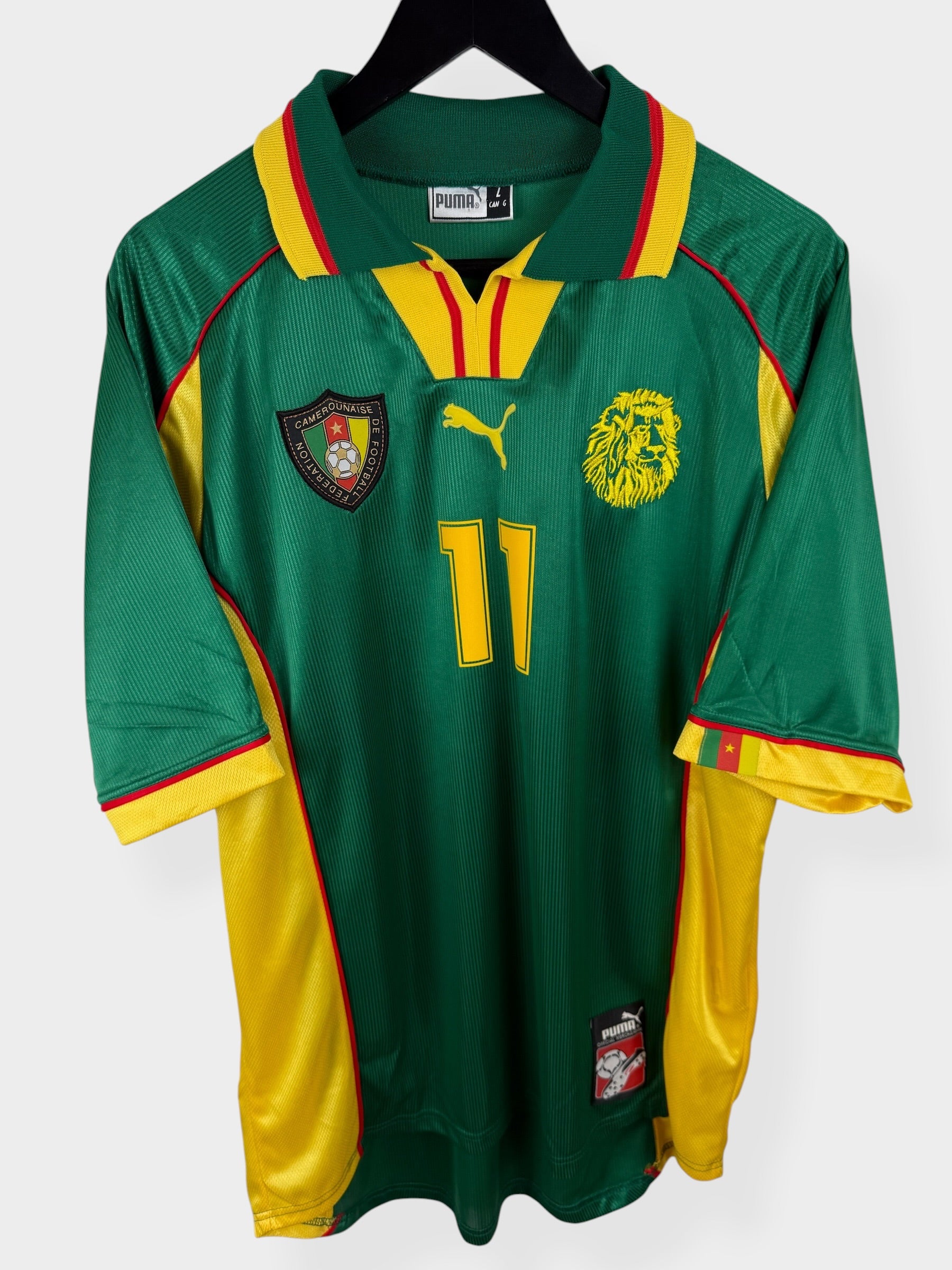 1998-99 CAMEROON HOME SHIRT ETO'O #11 L