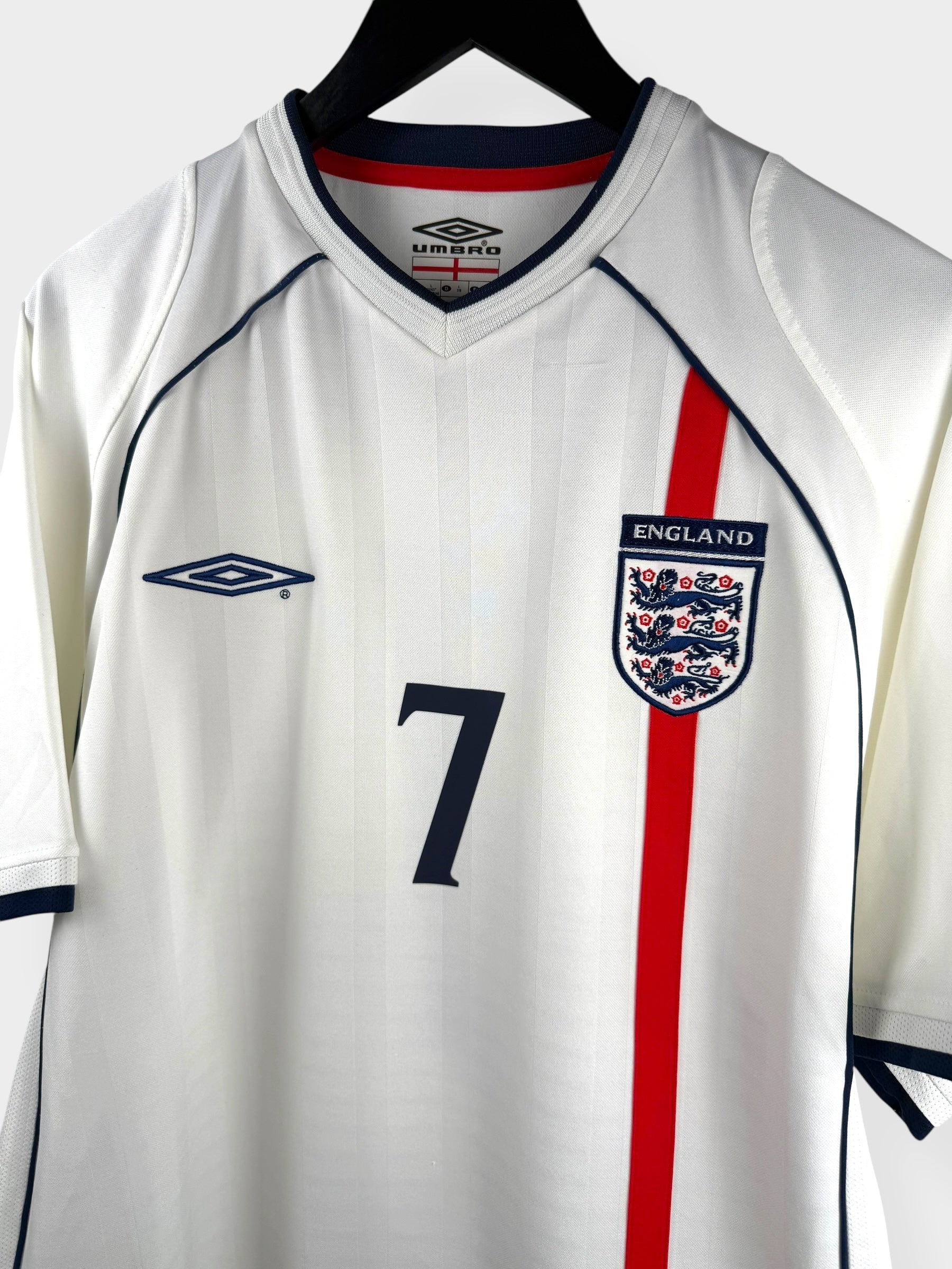 2001-03 ENGLAND HOME SHIRT BECKHAM #7 L