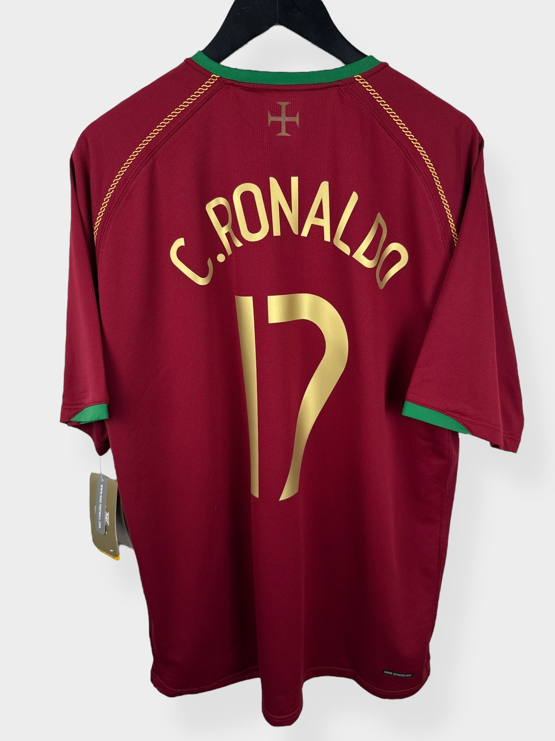 2006-08 PORTUGAL HOME SHIRT RONALDO #17 XL - Authentic Football Club