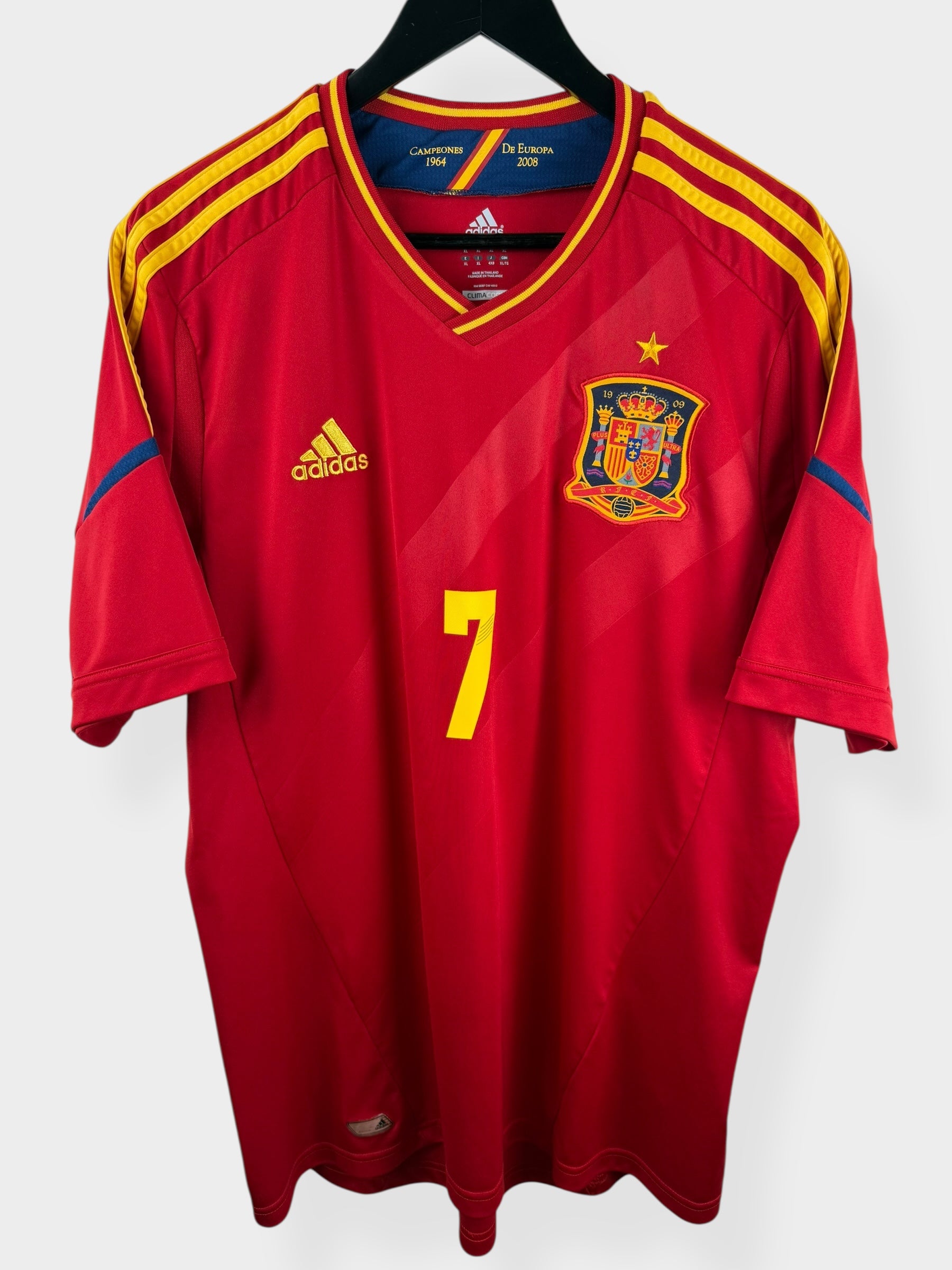 2011-12 SPAIN HOME SHIRT DAVID VILLA #7 XL