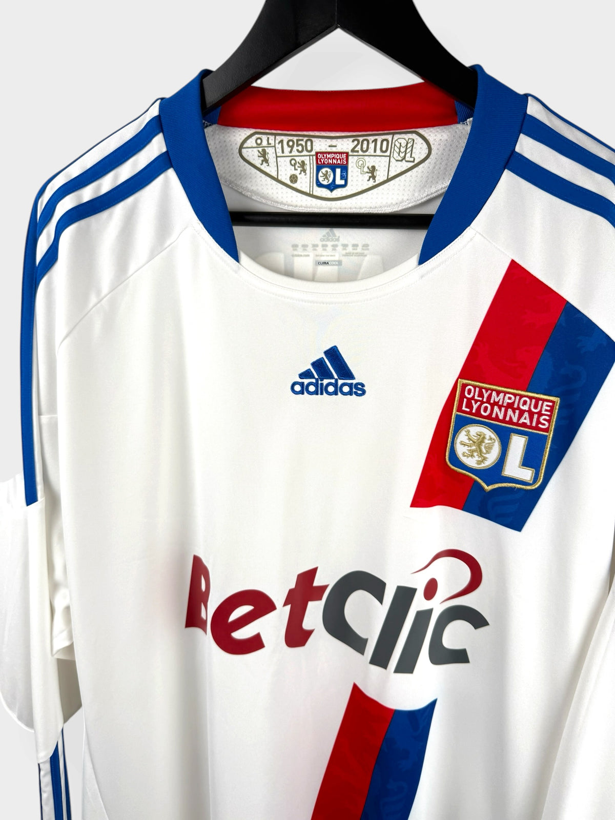 2010-11 OLYMPIQUE LYON HOME SHIRT LS LISANDRO #9 XXL - Authentic Football Club