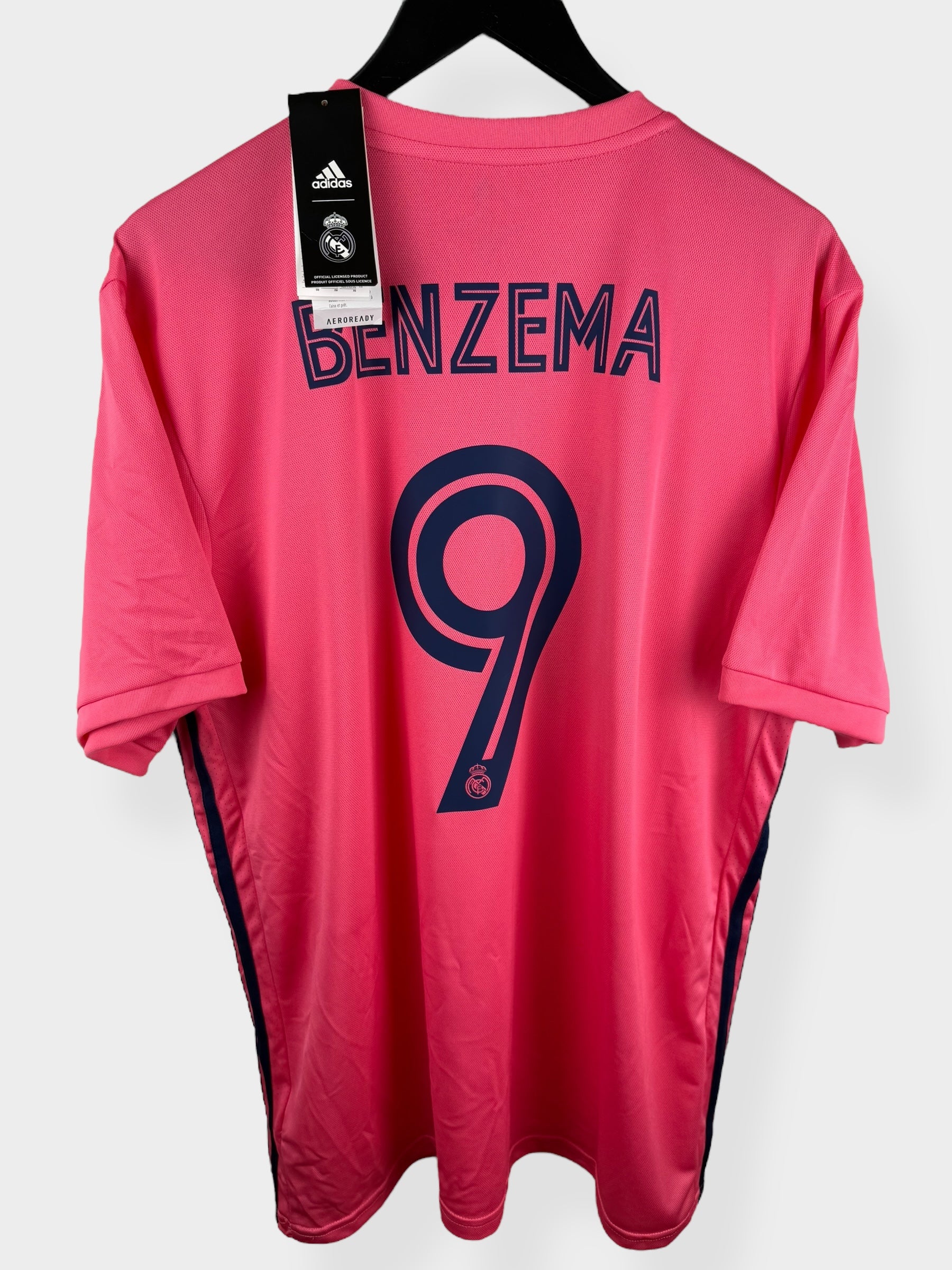 2020-21 REAL MADRID AWAY SHIRT BENZEMA #9 XL - Authentic Football Club