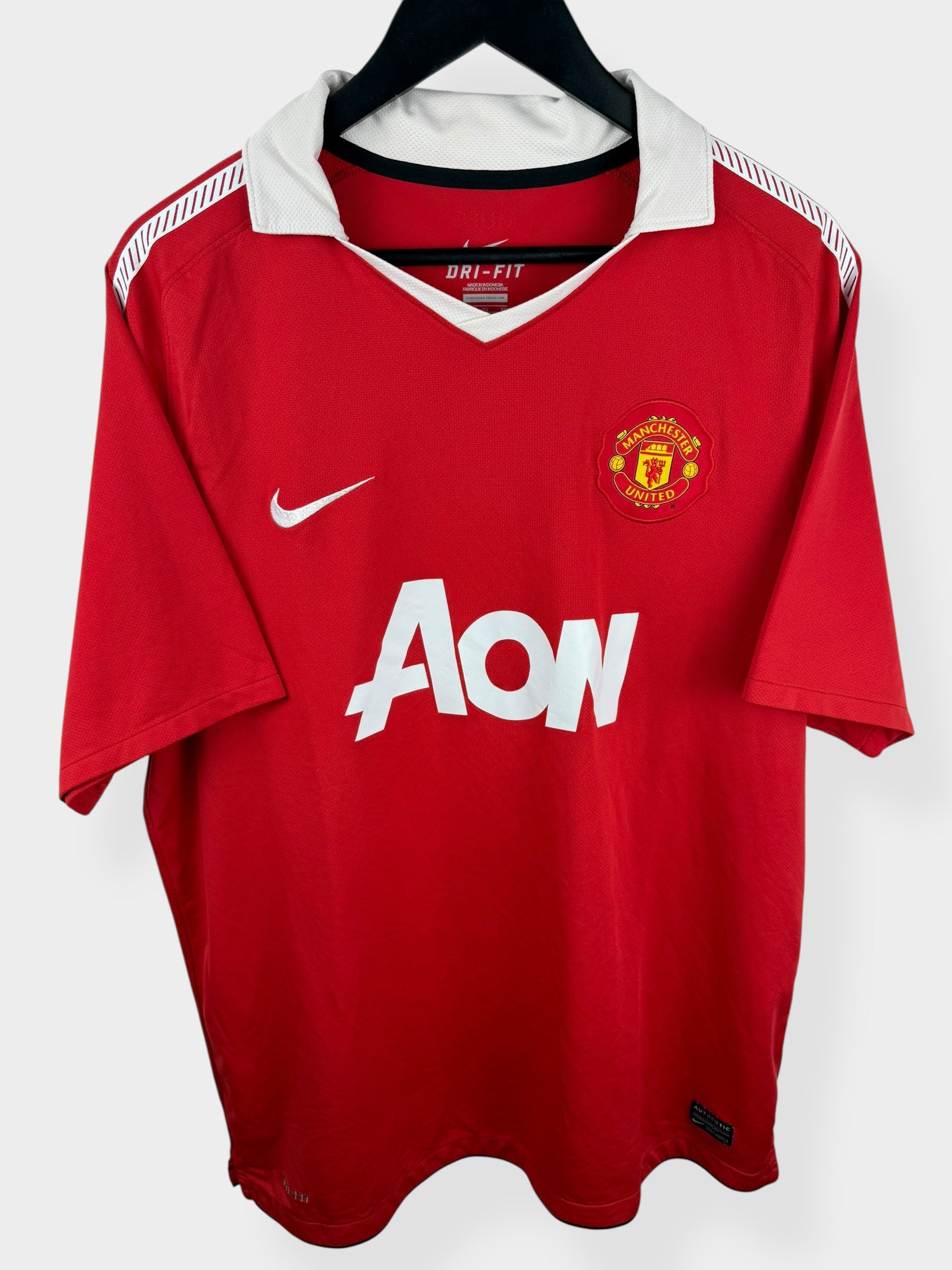 2010-11 MANCHESTER UNITED HOME SHIRT BERBATOV #9 XL - Authentic Football Club