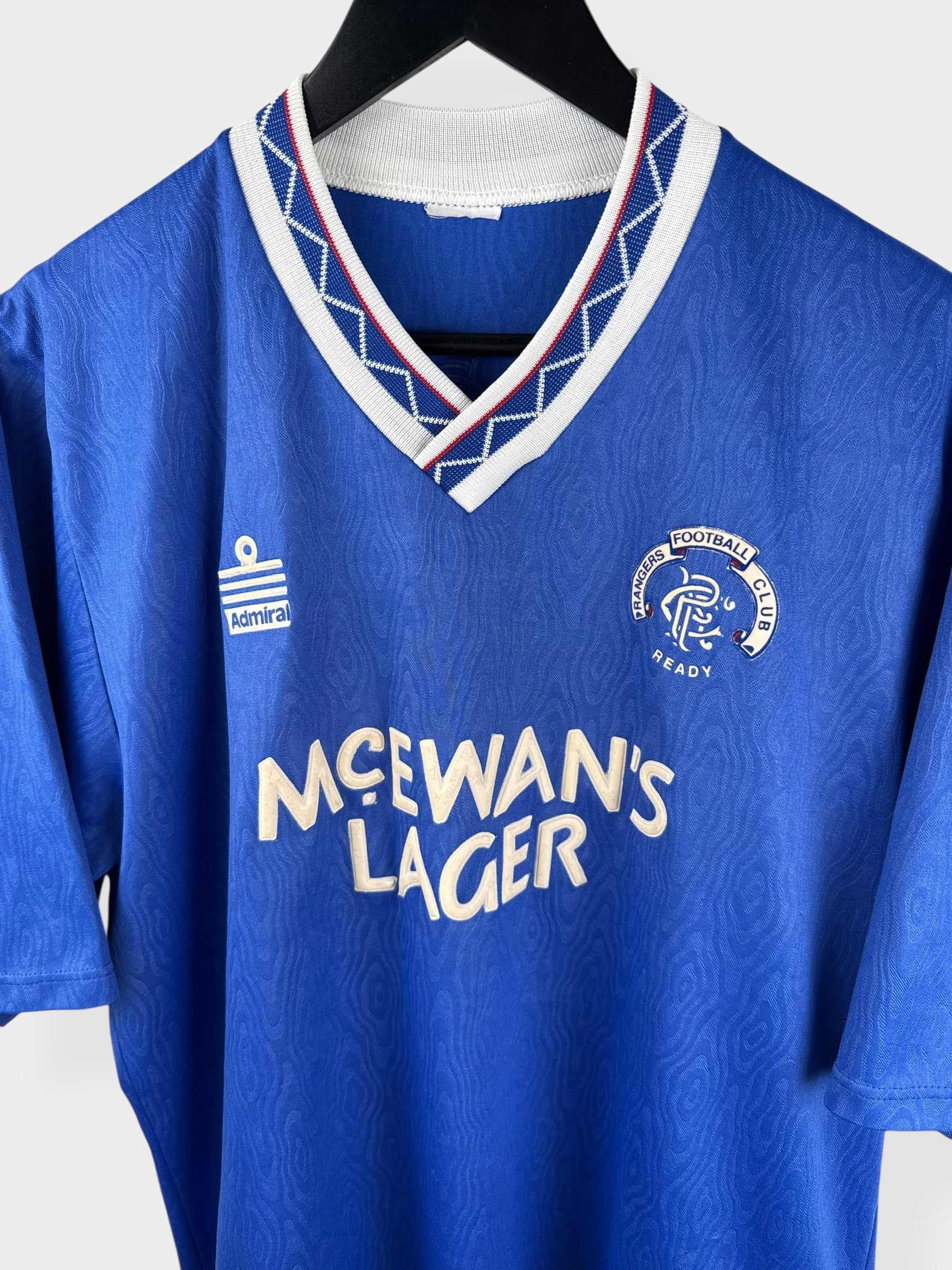 1990-92 RANGERS HOME SHIRT L - Authentic Football Club