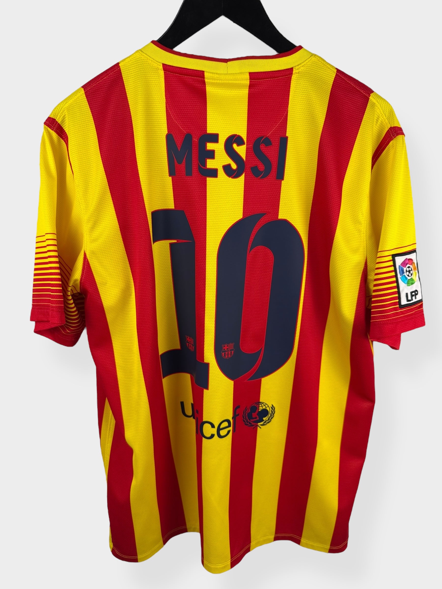 2013-14 BARCELONA AWAY SHIRT MESSI #10 L - Authentic Football Club