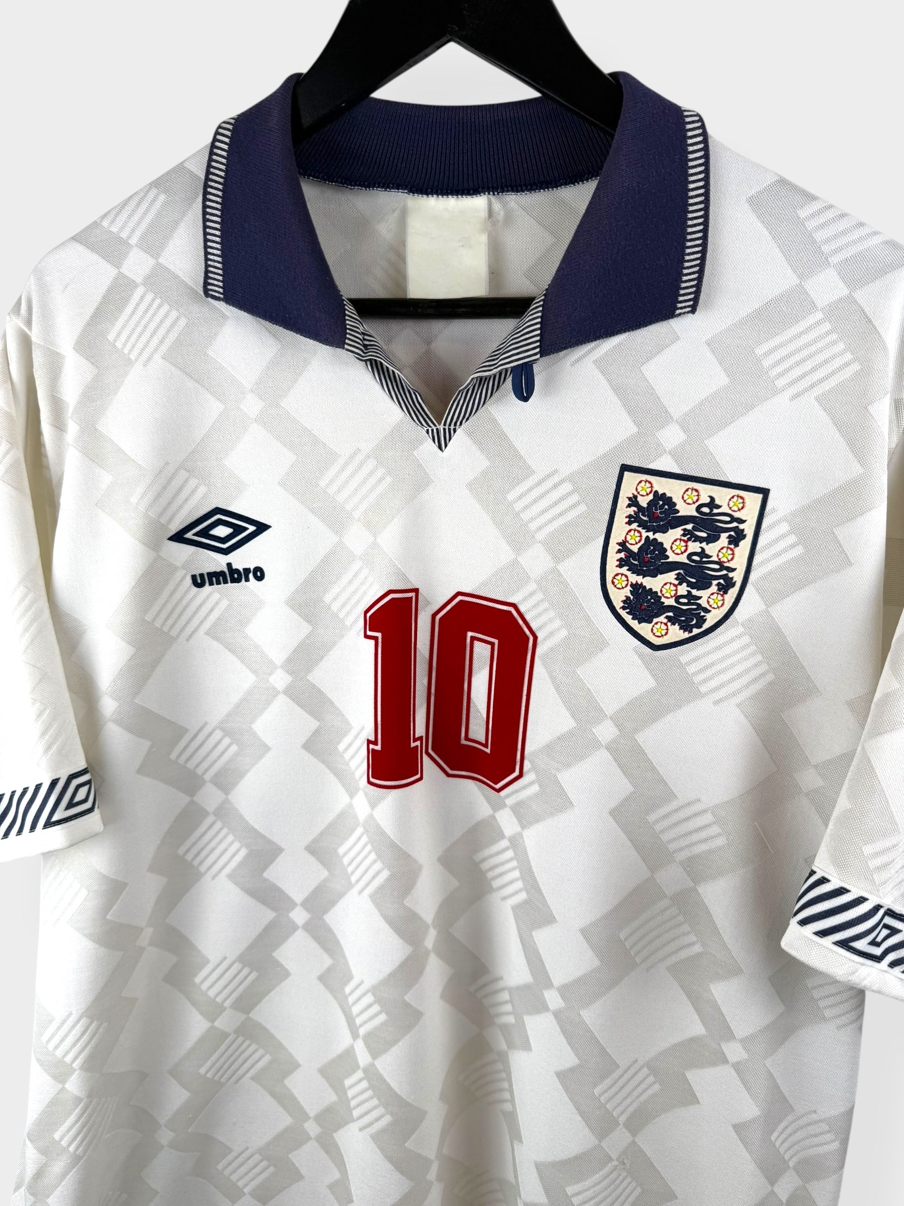 1990-92 ENGLAND HOME SHIRT LINEKER #10 XL