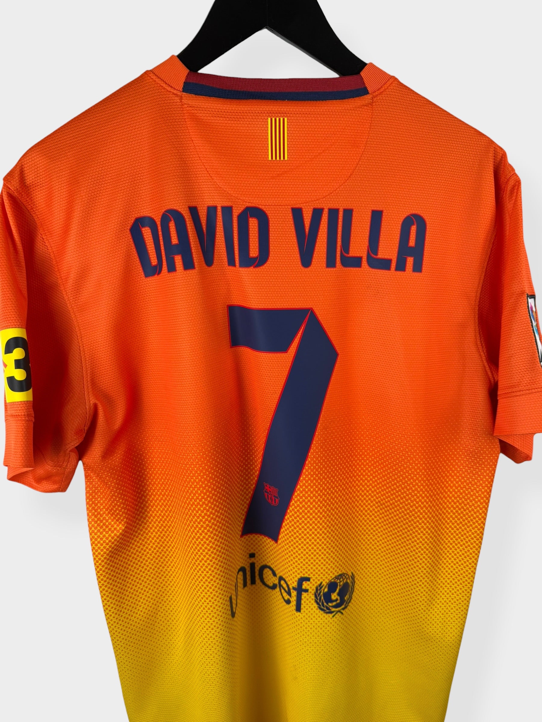 2012-13 BARCELONA AWAY SHIRT DAVID VILLA #7 M