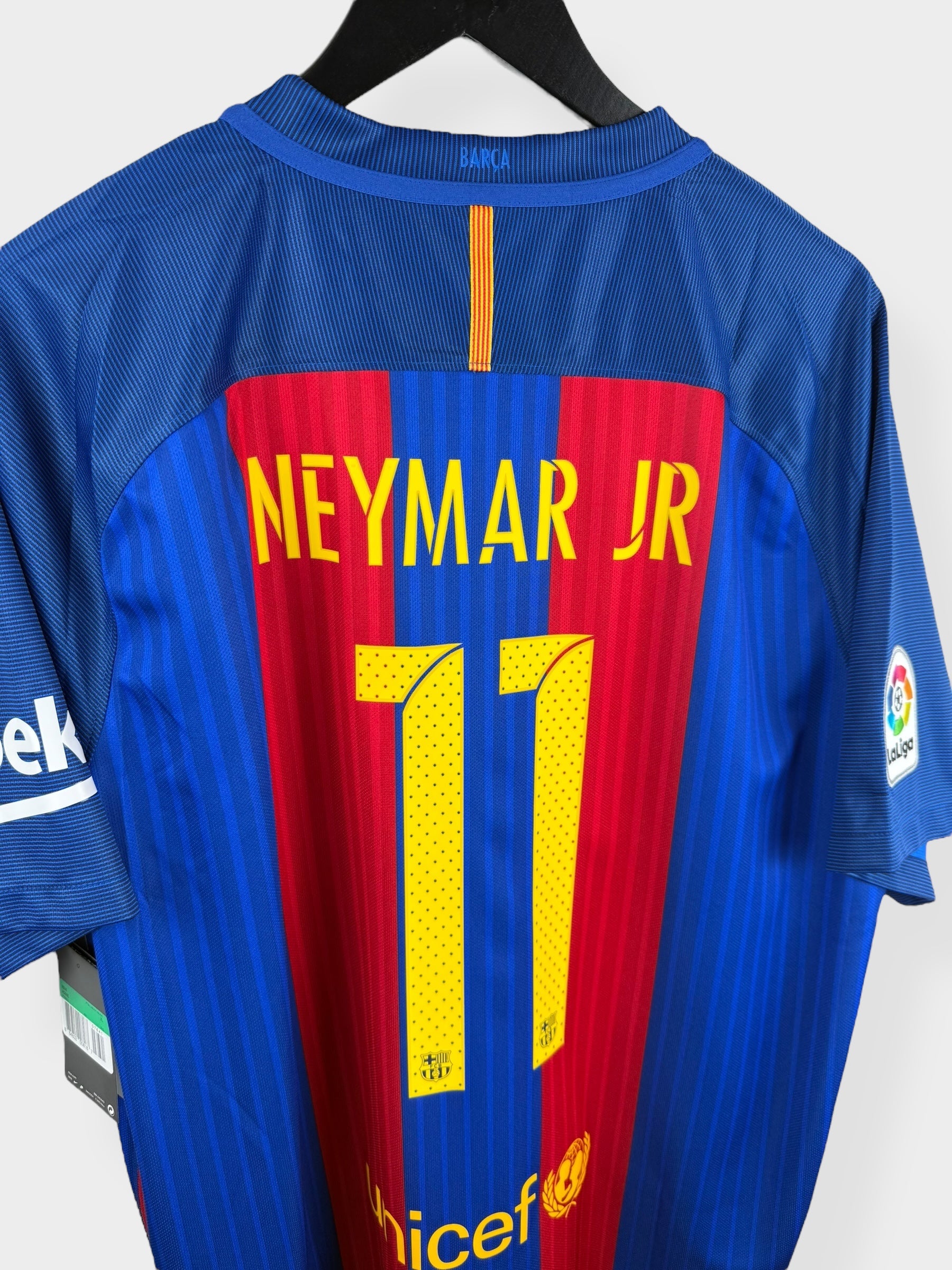2016-17 BARCELONA HOME SHIRT NEYMAR JR #11 XL - Authentic Football Club