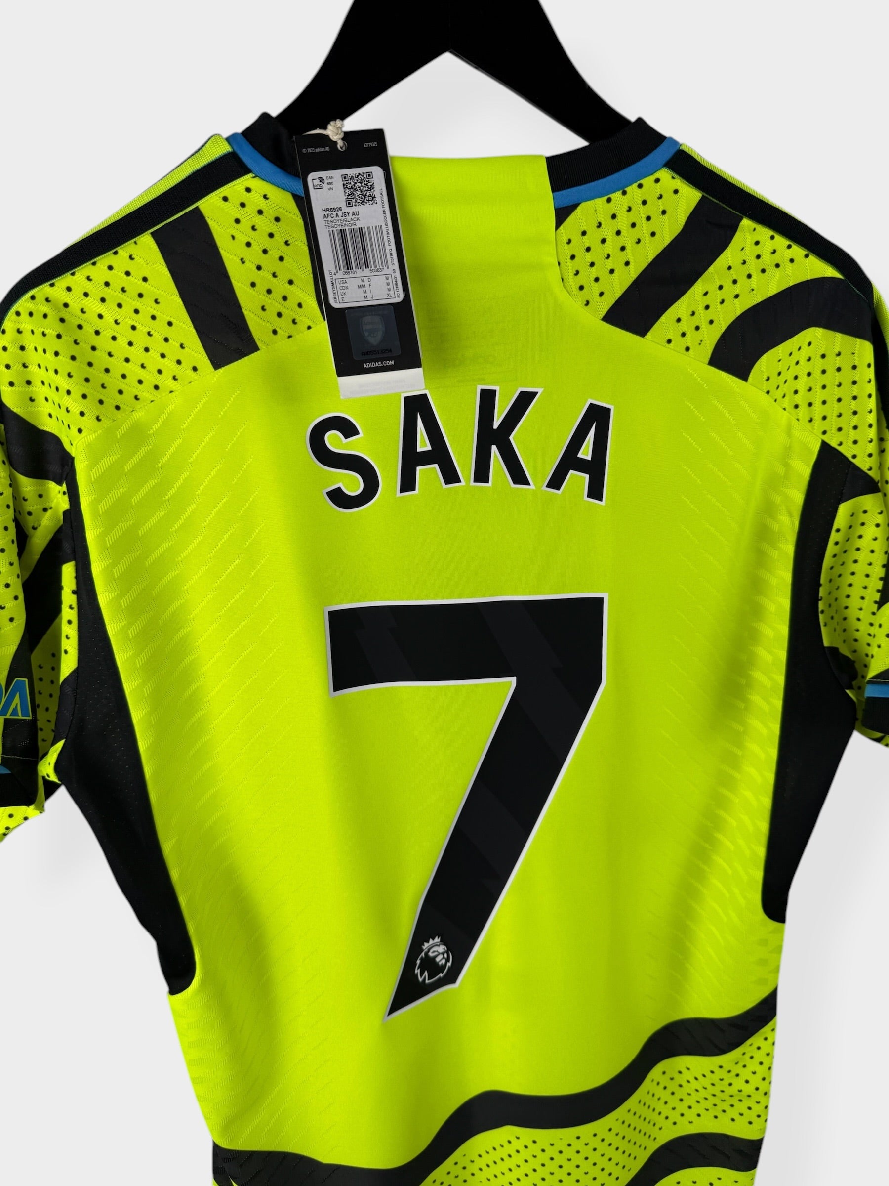 2023-24 ARSENAL AWAY SHIRT PLAYER ISSUE SAKA #7 M