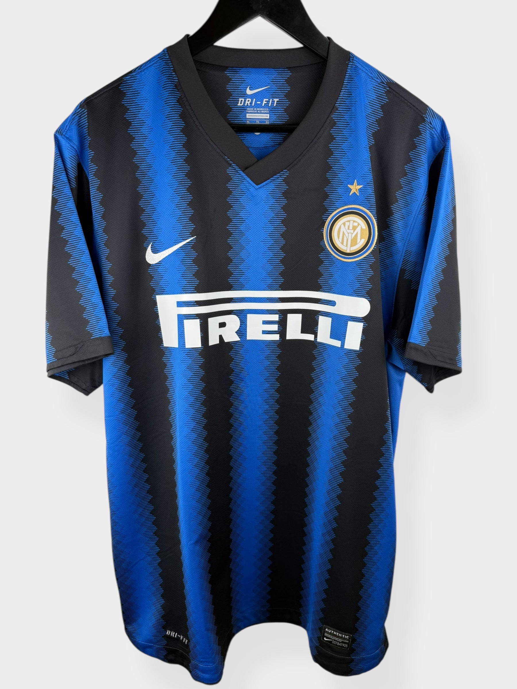 2010-11 INTER MILAN HOME SHIRT LUCIO #6 XL