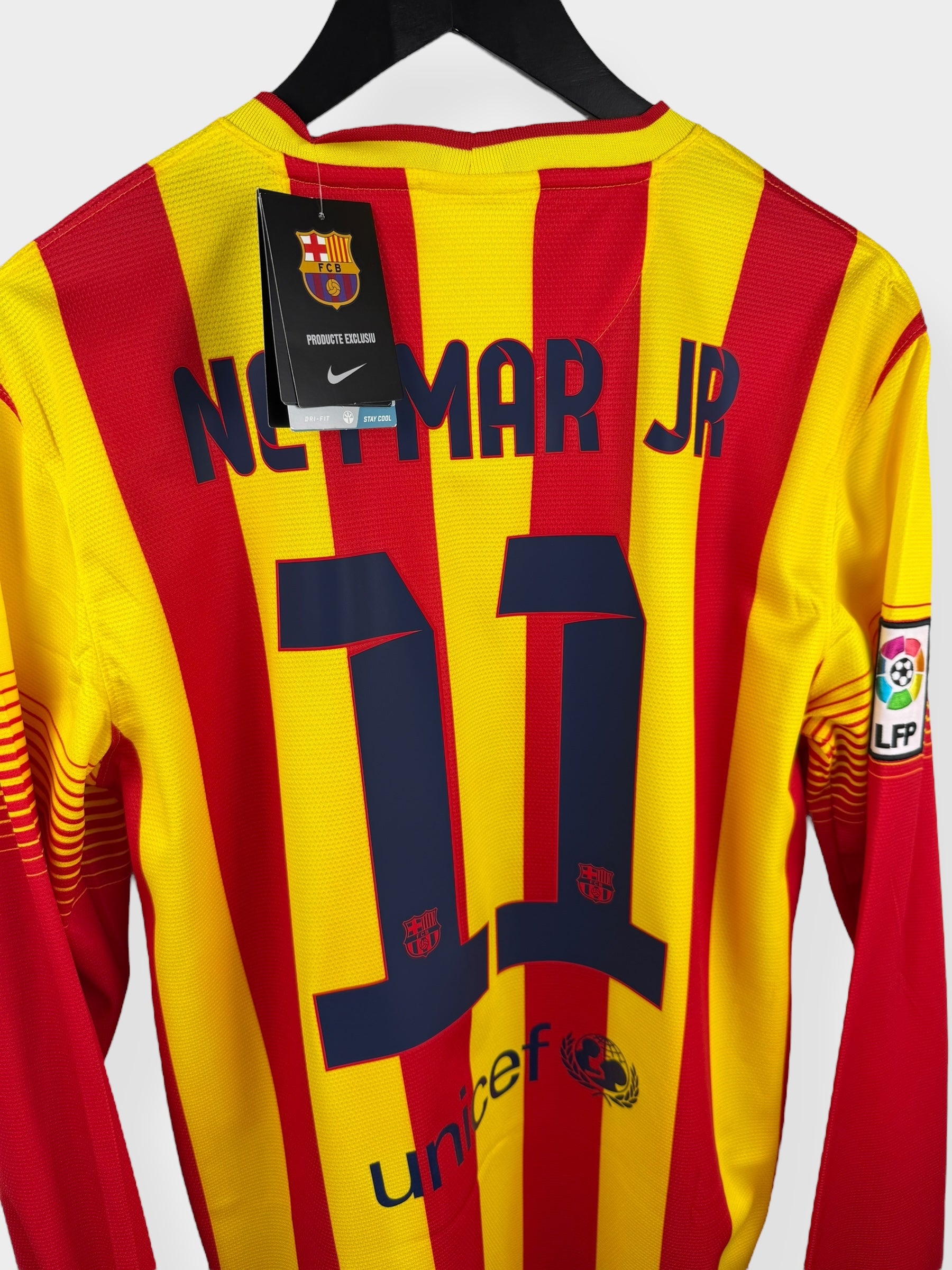 2013-14 BARCELONA AWAY SHIRT LS NEYMAR JR #11 M - Authentic Football Club