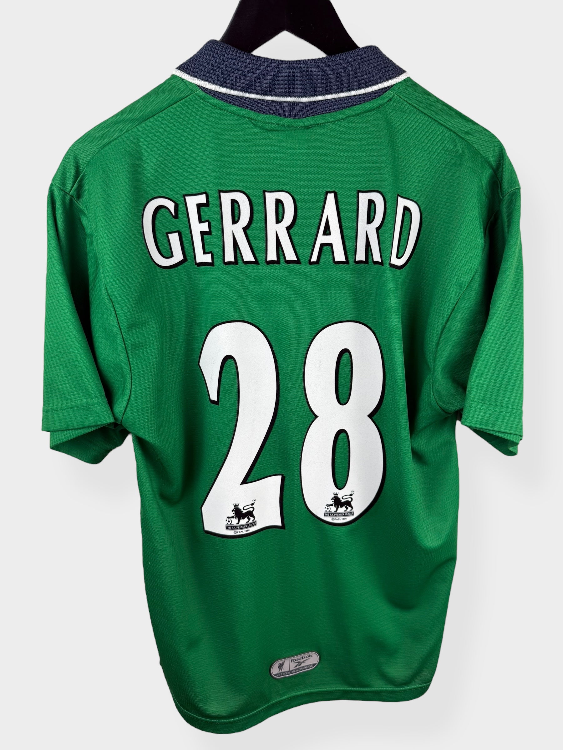 1999-00 LIVERPOOL AWAY SHIRT GERRARD #28 L