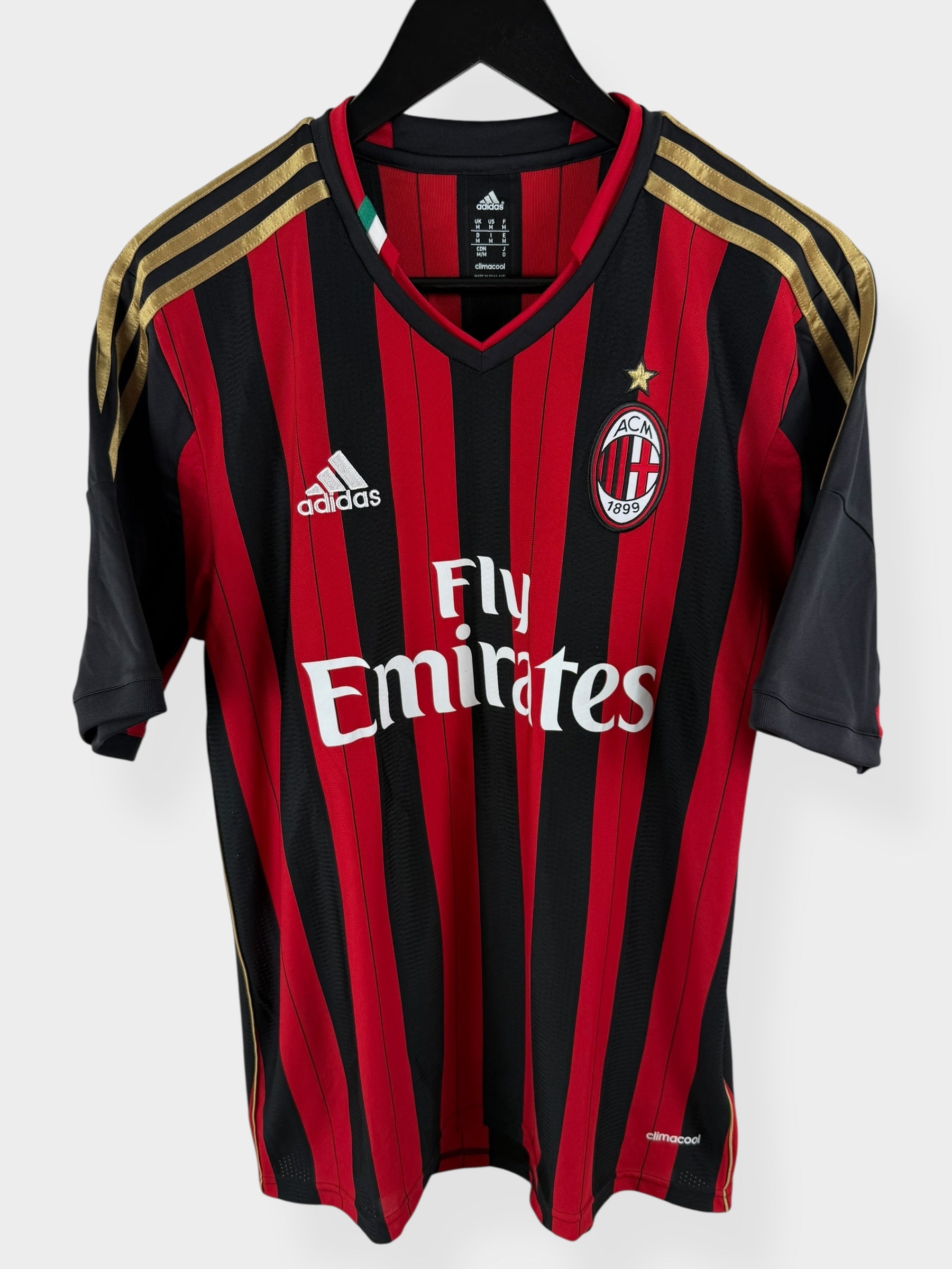 2013-14 AC MILAN HOME SHIRT BALOTELLI #45 M
