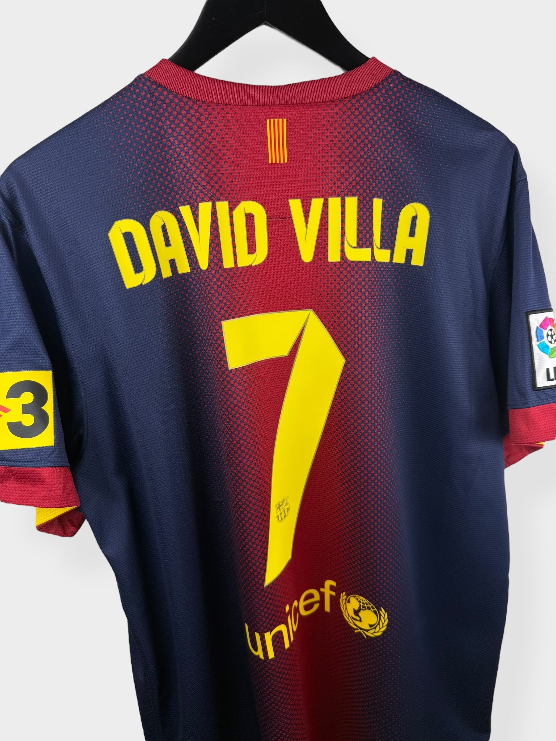 2012-13 BARCELONA HOME SHIRT DAVID VILLA #7 L