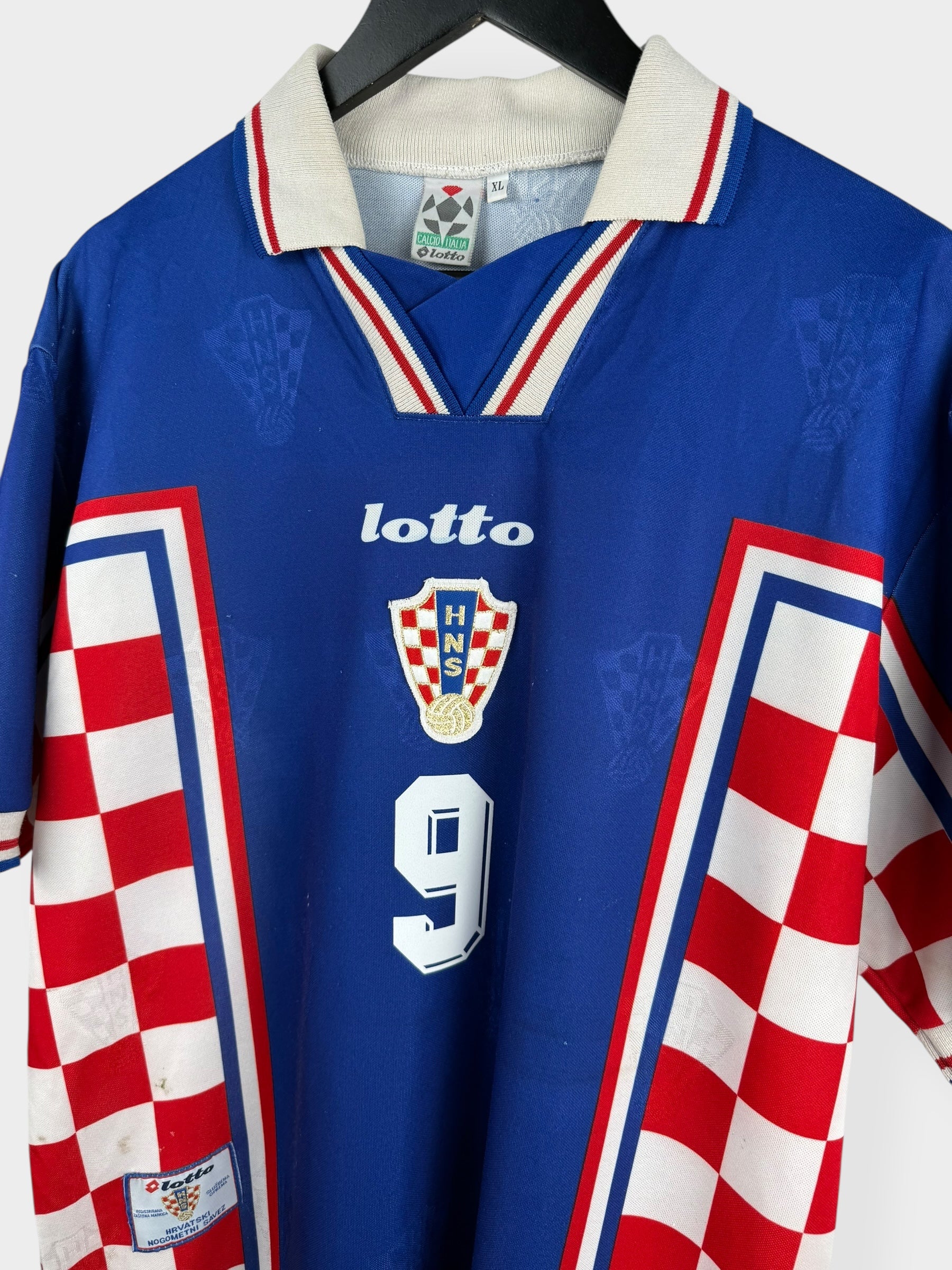 1998-01 CROATIA AWAY SHIRT SUKER #9 XL - Authentic Football Club