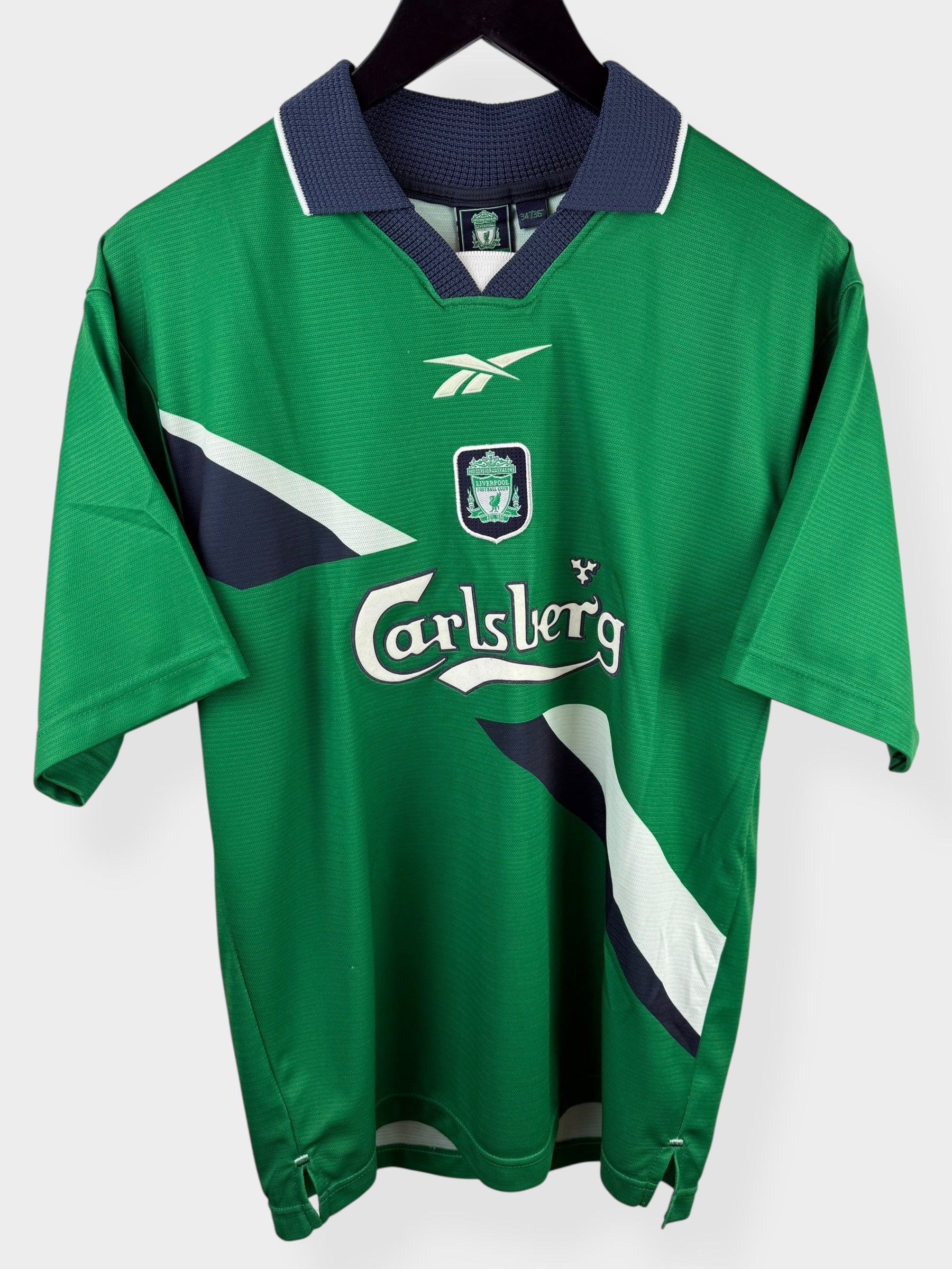 1999-00 LIVERPOOL AWAY SHIRT GERRARD #28 L