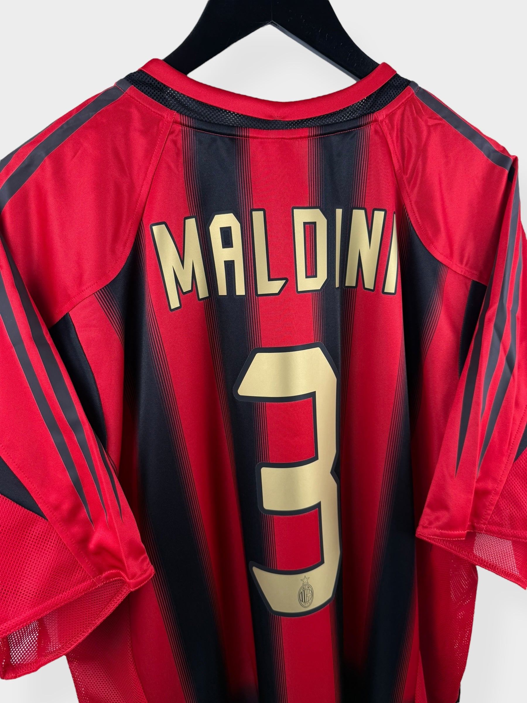 2004-05 AC MILAN HOME SHIRT MALDINI #3 XL - Authentic Football Club