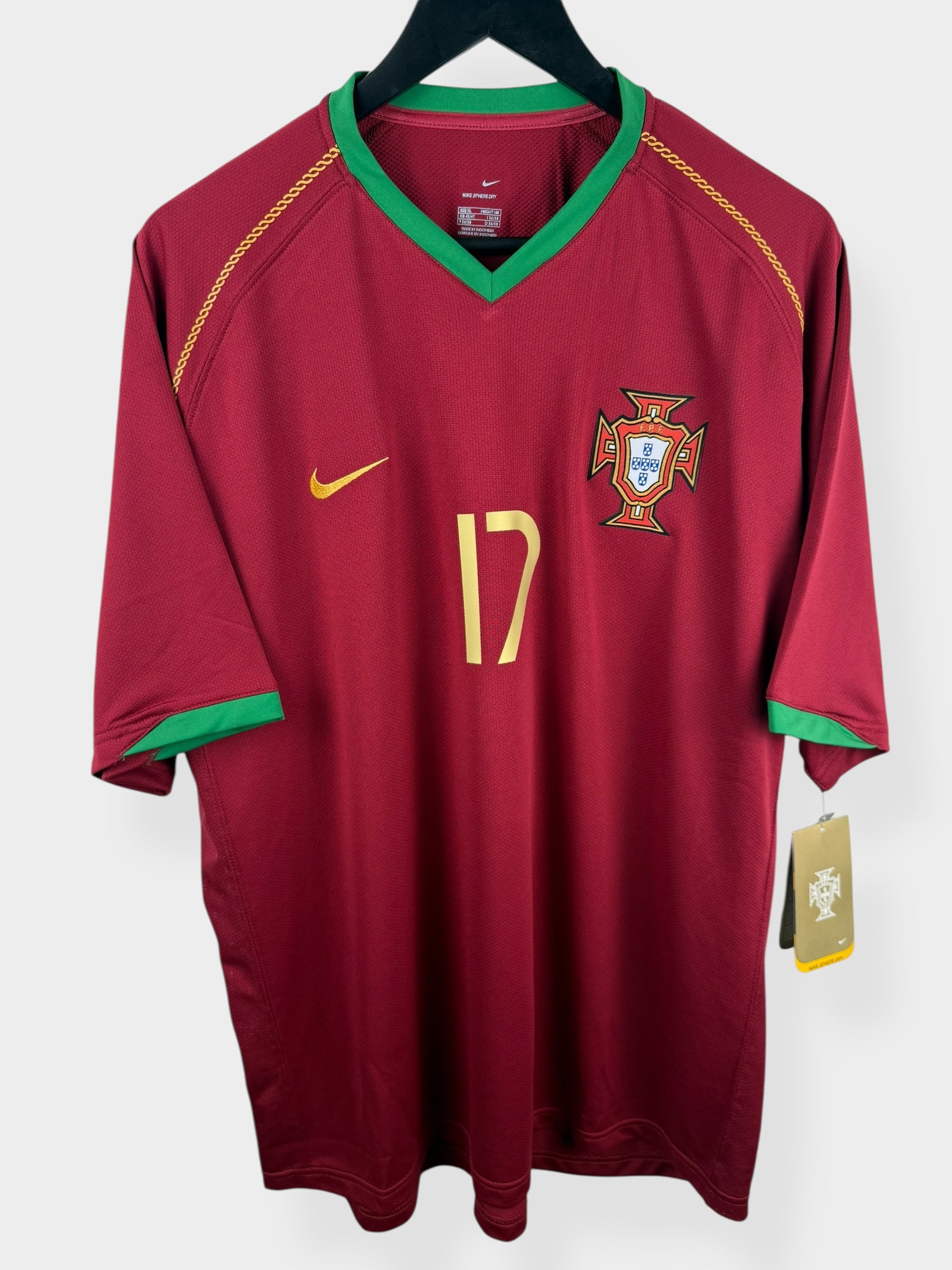 2006-08 PORTUGAL HOME SHIRT RONALDO #17 XL - Authentic Football Club