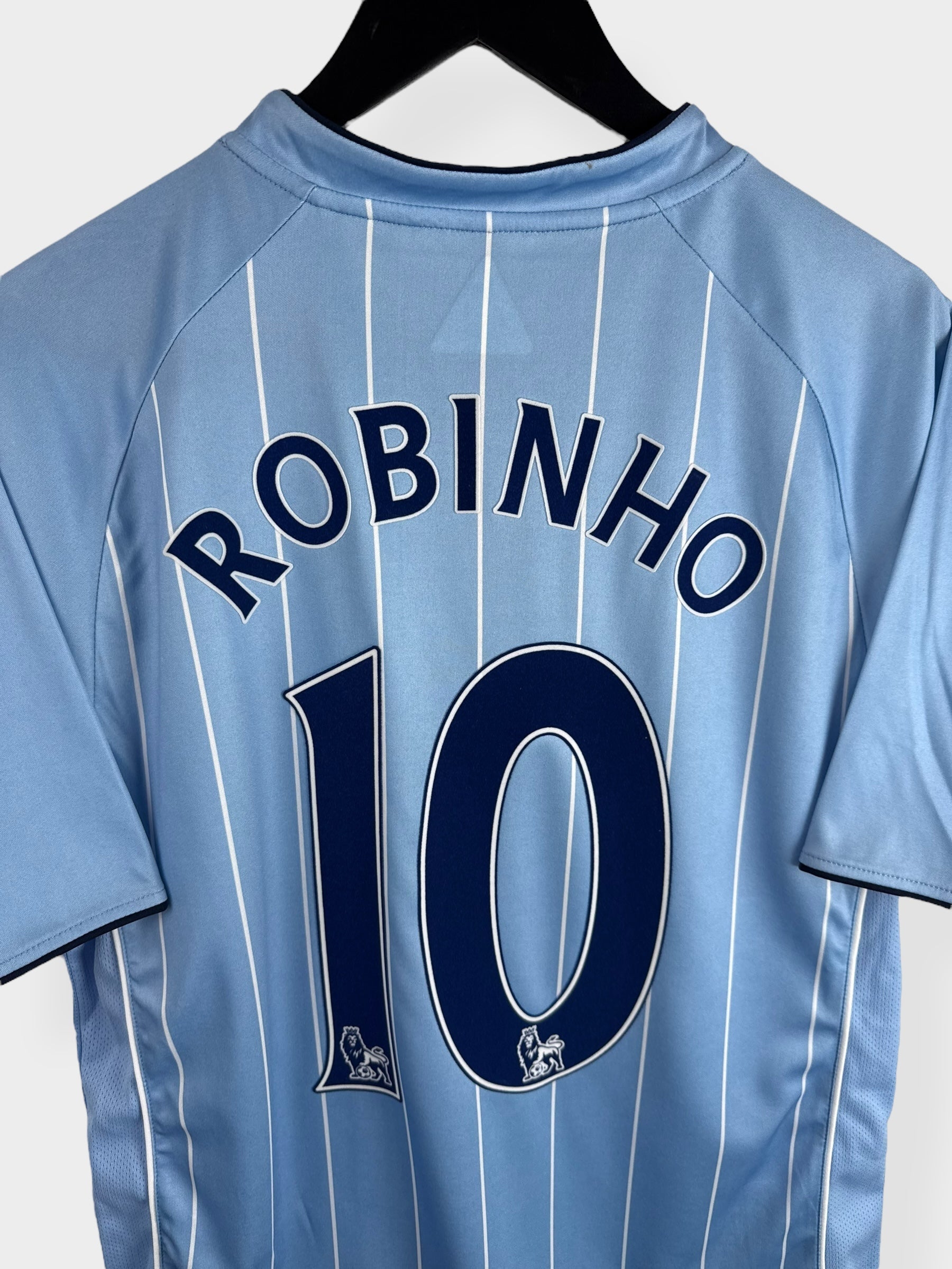 2007-08 MANCHESTER CITY HOME SHIRT ROBINHO #10 L