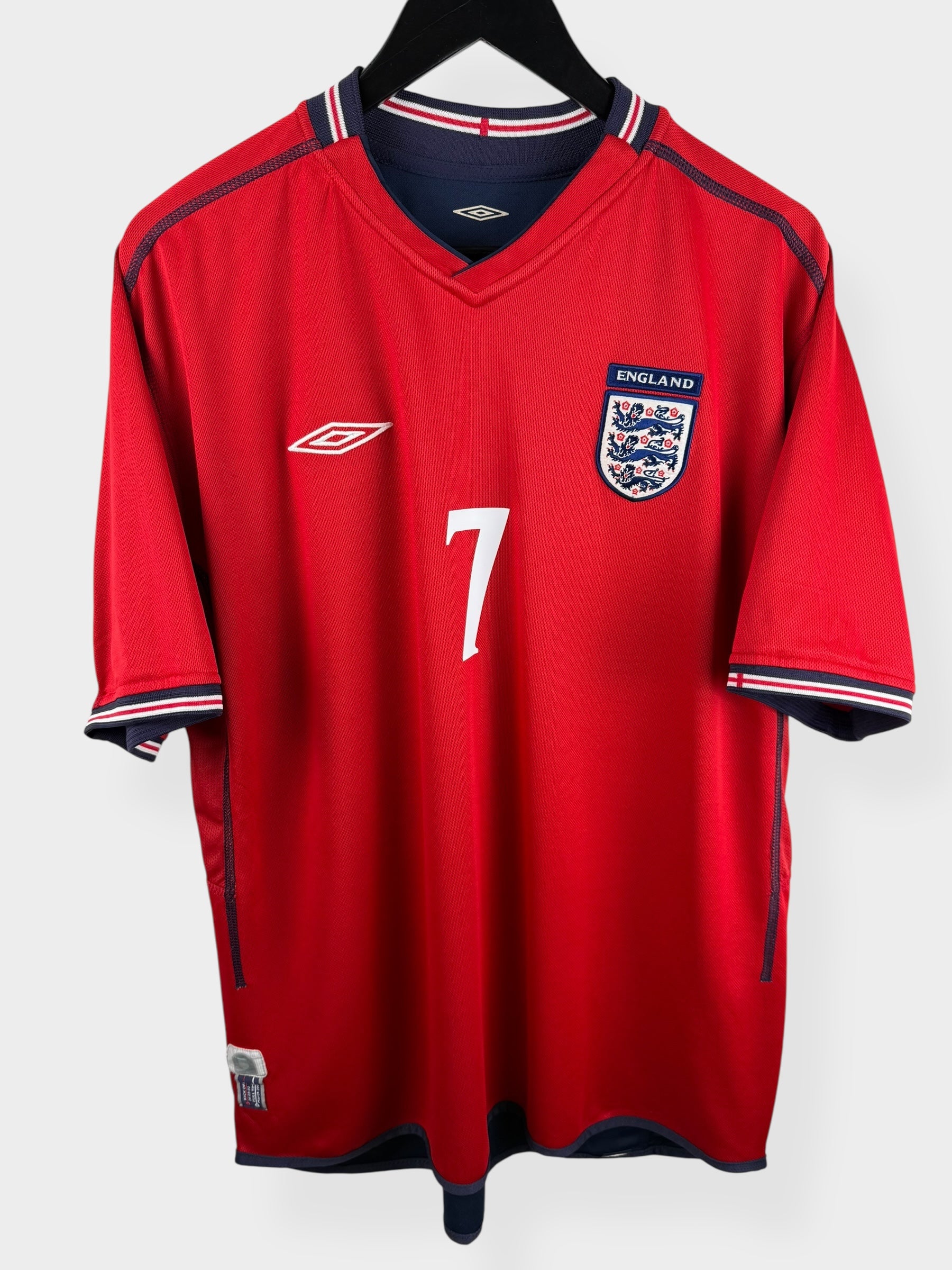 2002-04 ENGLAND AWAY SHIRT BECKHAM #7 XL