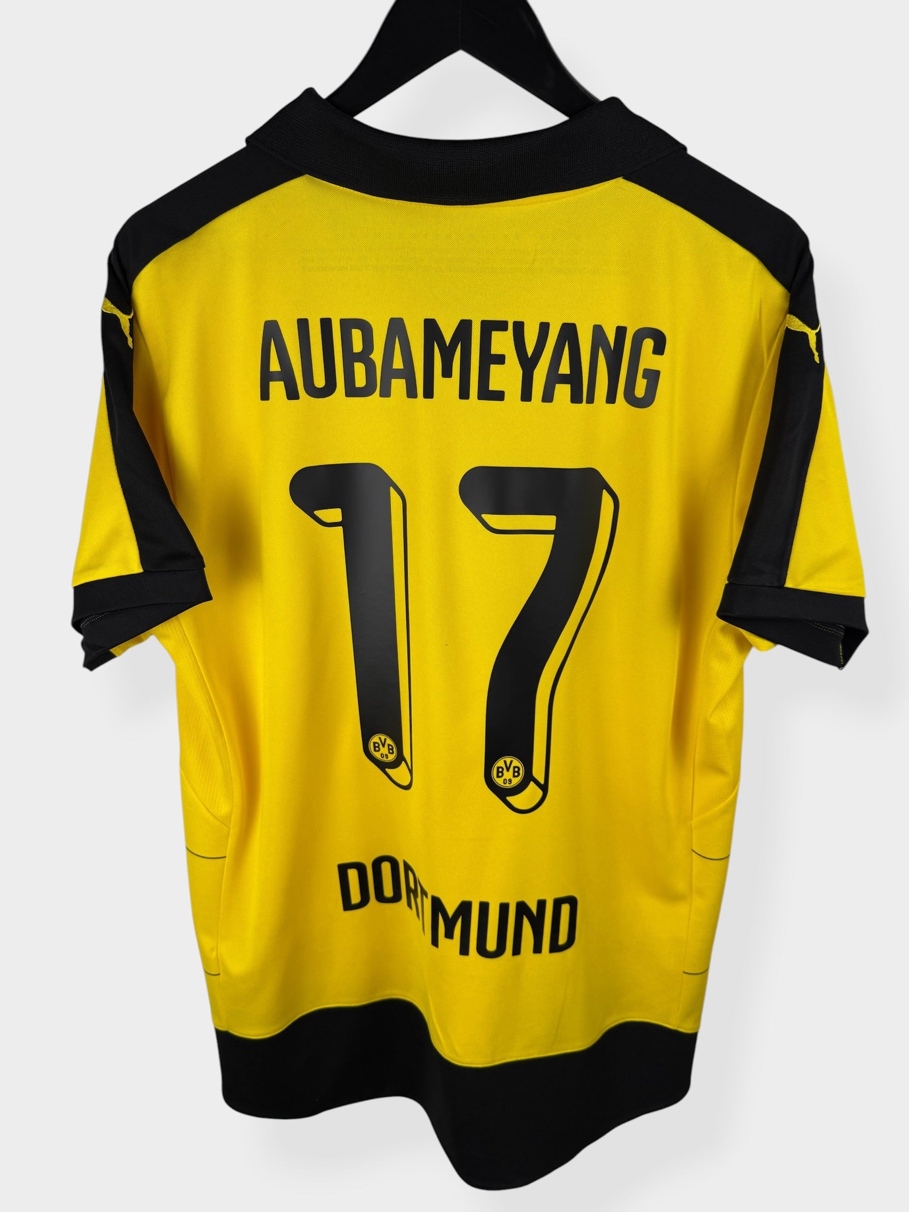 2015-16 BORUSSIA DORTMUND HOME SHIRT AUBAMEYANG #17 L