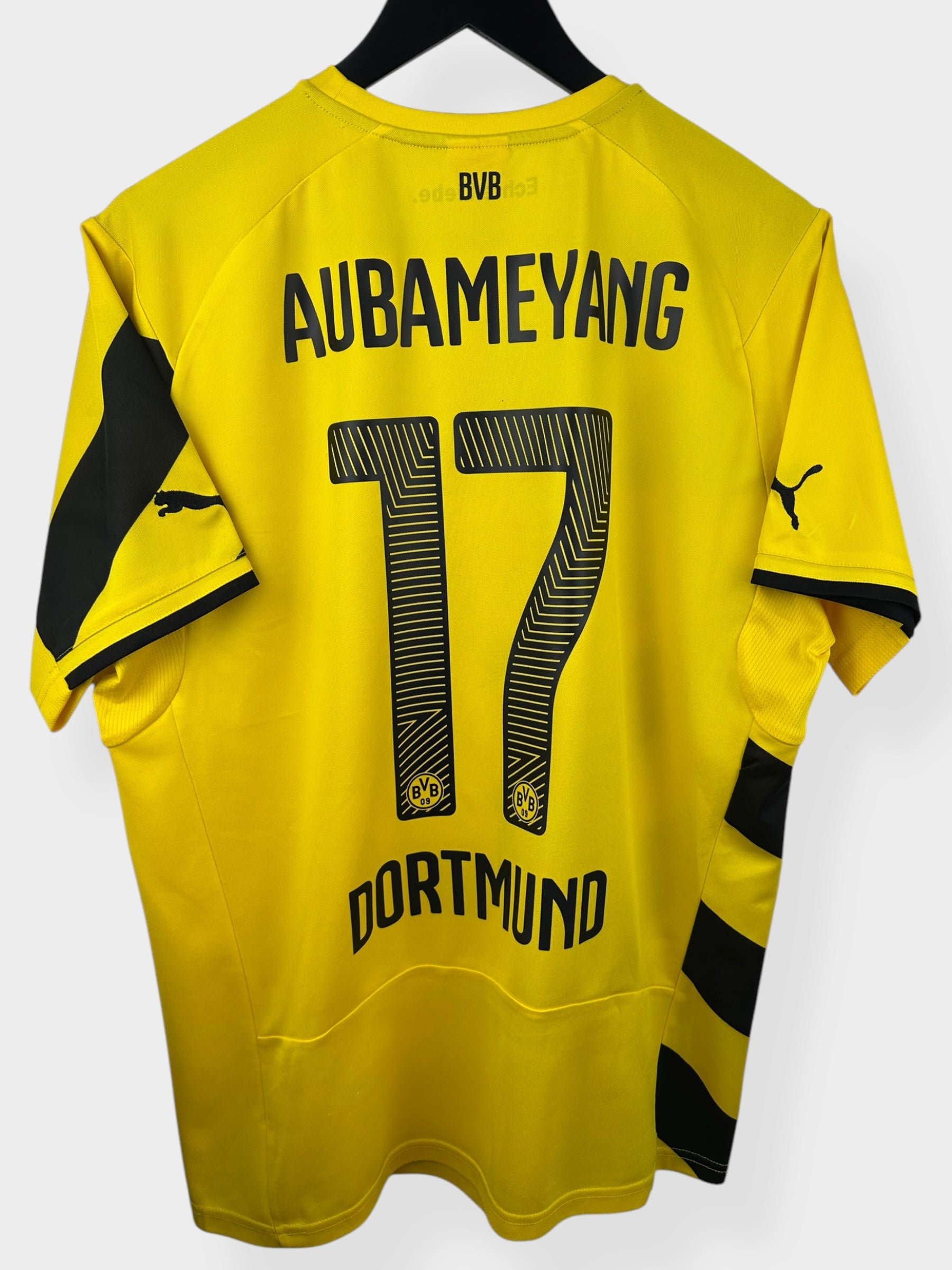 2014-15 BORUSSIA DORTMUND HOME SHIRT AUBAMEYANG #17 L
