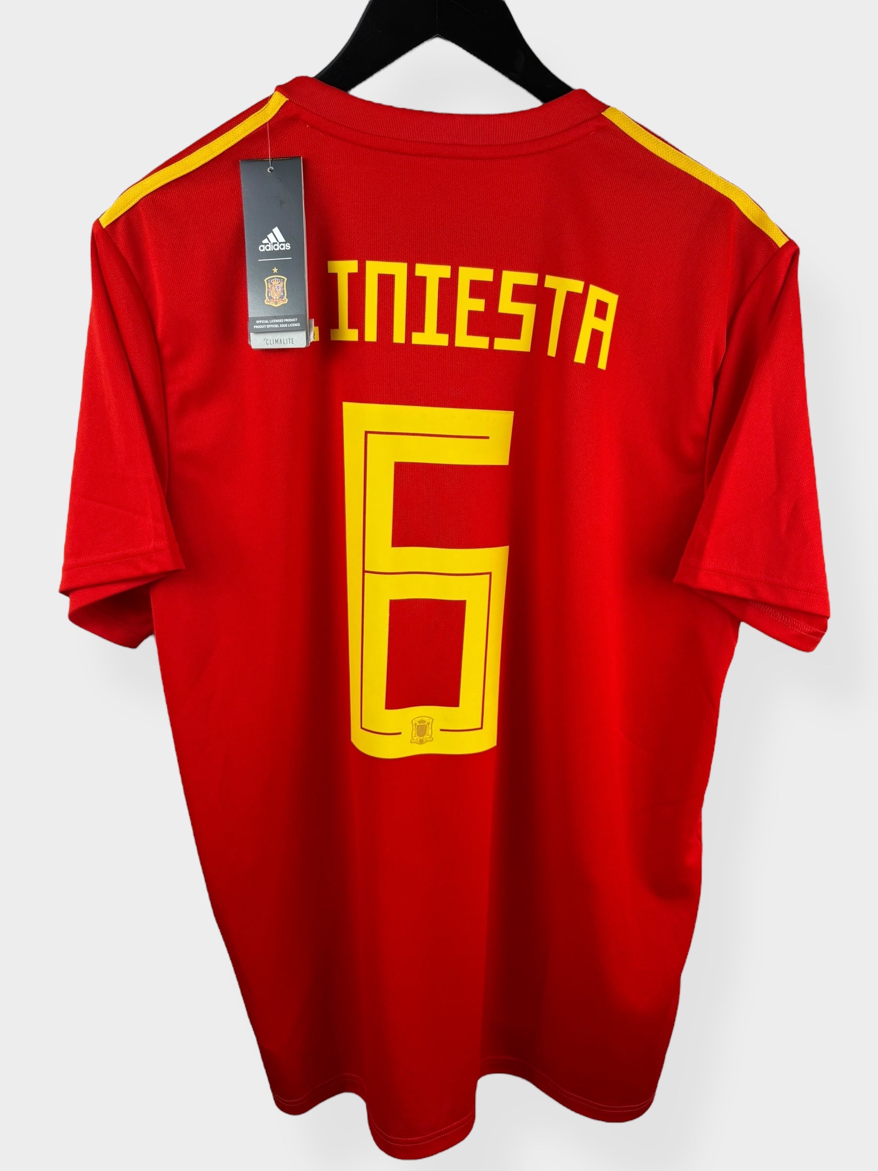 2018-19 SPAIN HOME SHIRT INIESTA #6 XL