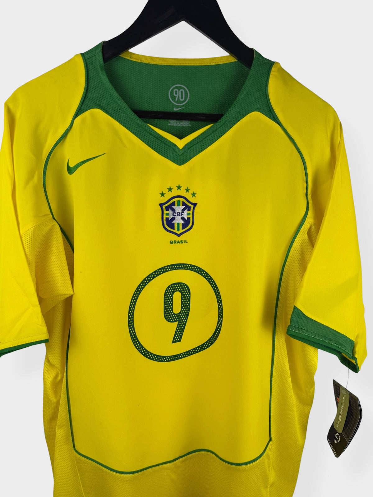 2004-06 BRAZIL HOME SHIRT RONALDO #9 L - Authentic Football Club