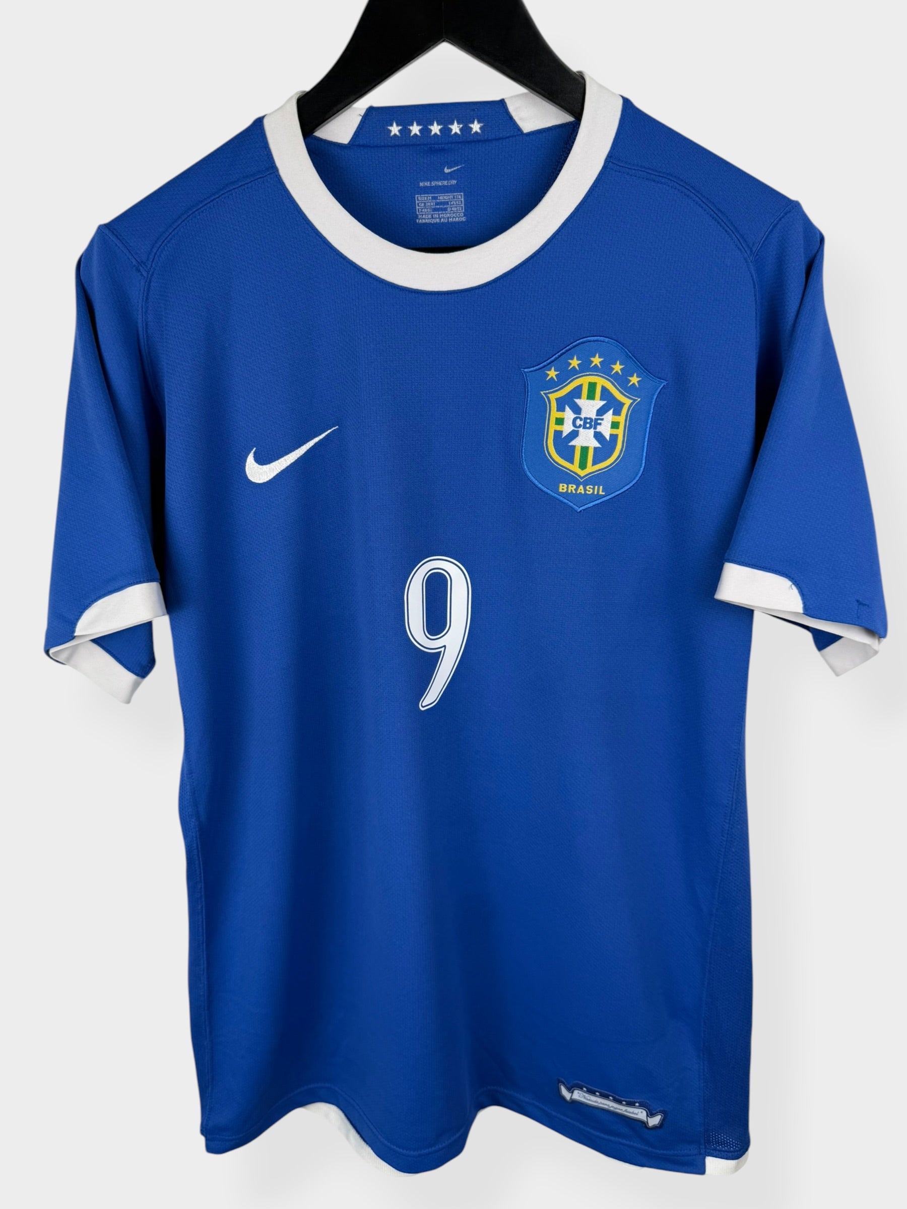MAILLOT EXTÉRIEUR BRÉSIL 2006-08 RONALDO #9 M