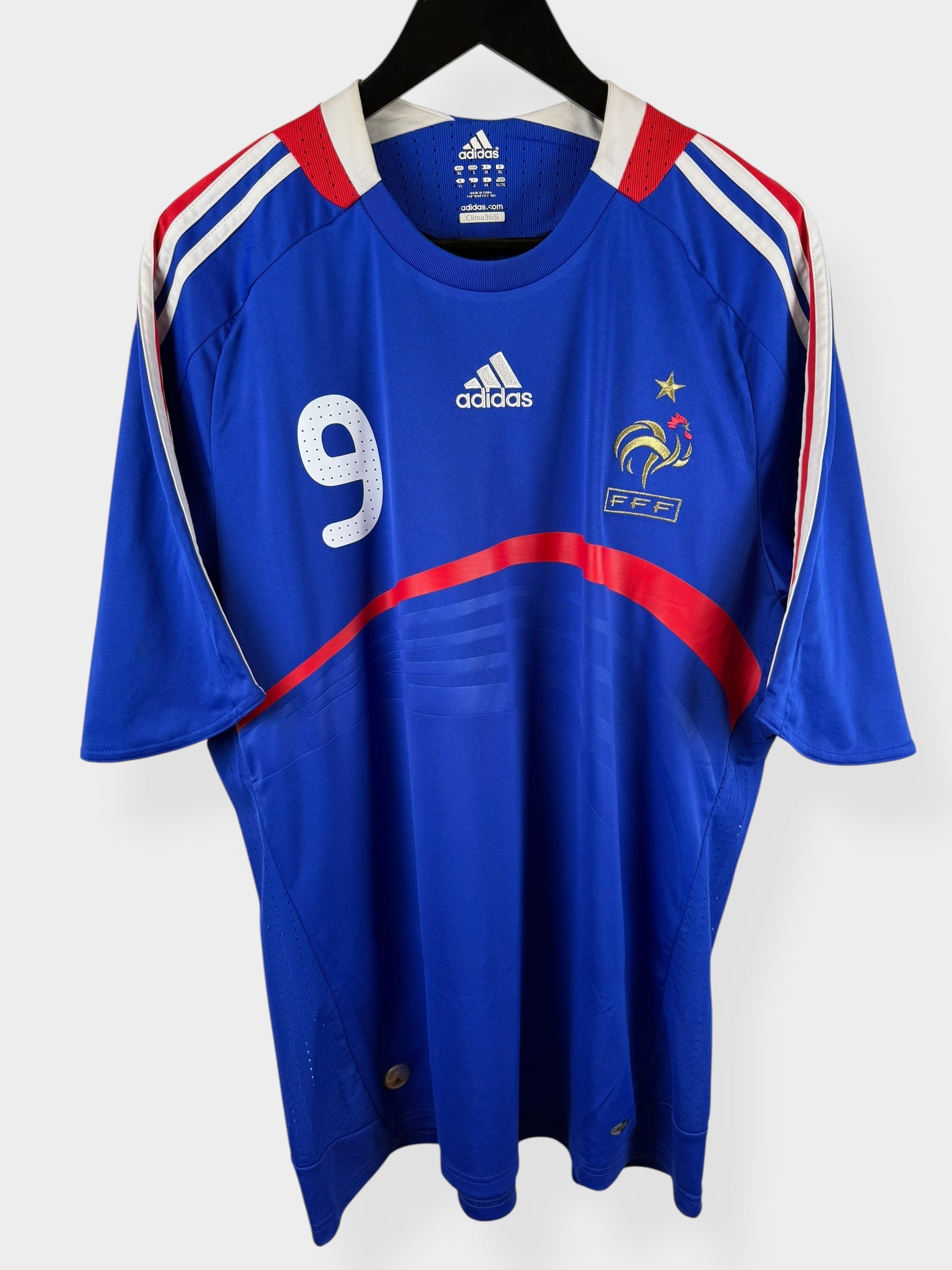 2007-08 FRANCE HOME SHIRT BENZEMA #9 XL