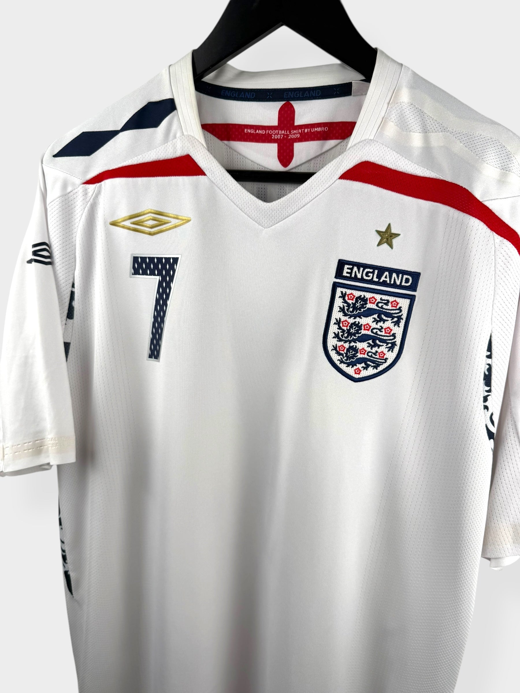2007-09 ENGLAND HEIMTRIKOT BECKHAM #7 L