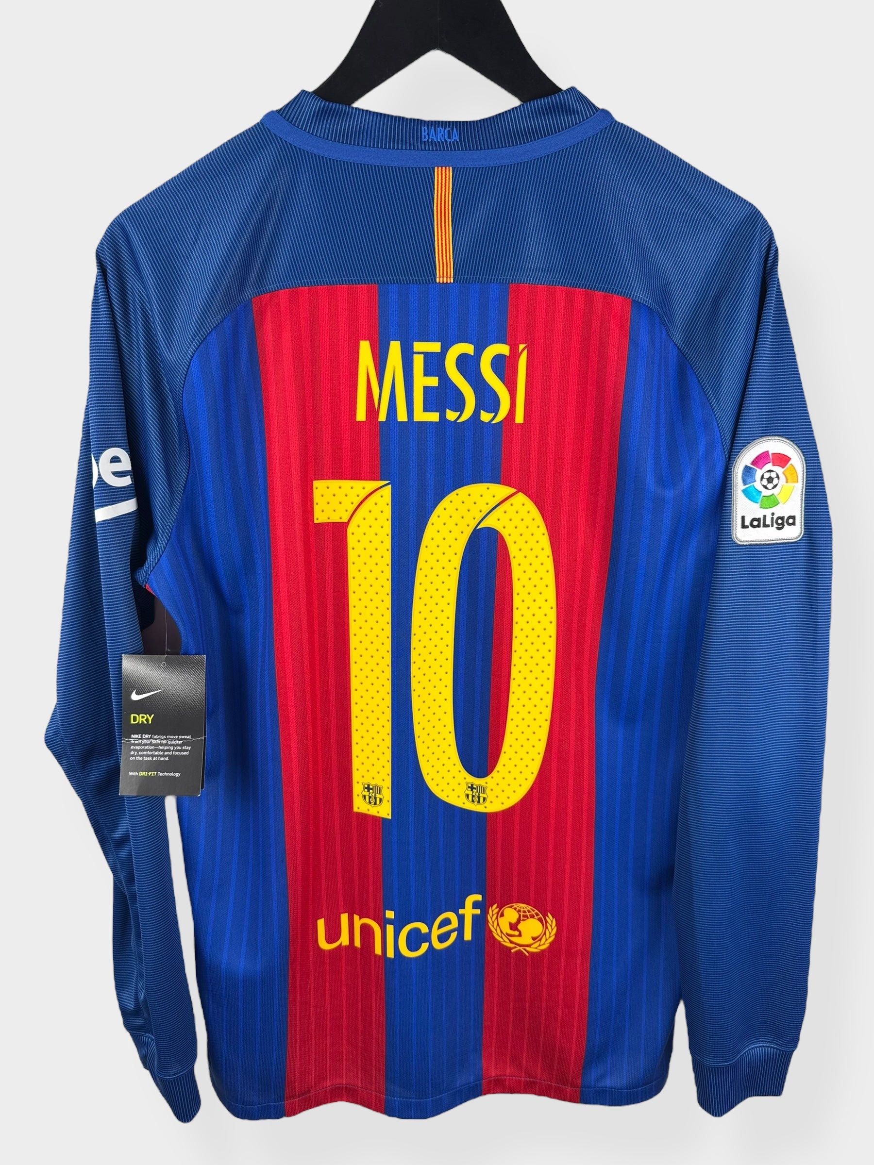 2016-17 BARCELONA HOME SHIRT LS MESSI #10 M