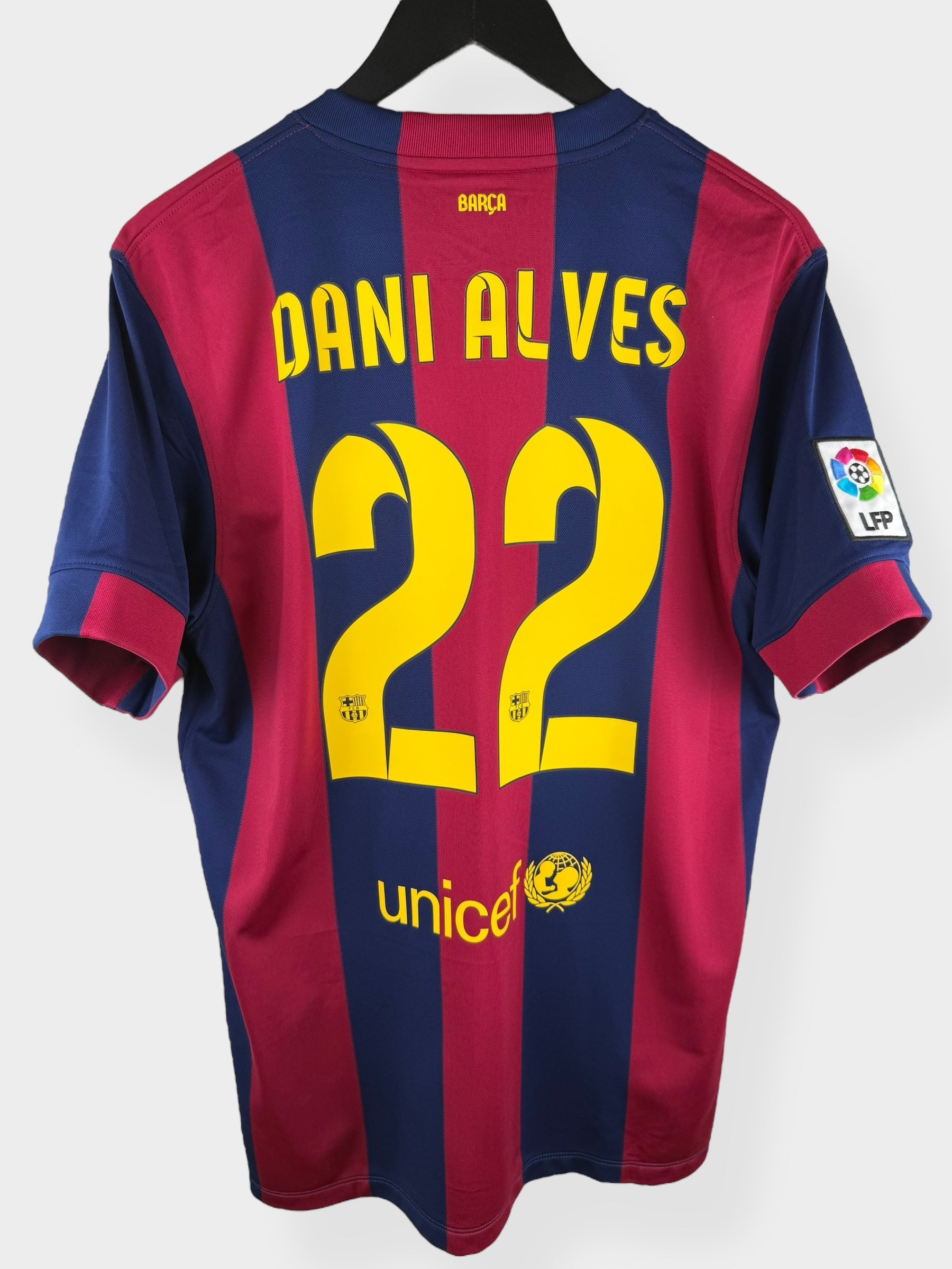 大注目 2014-15 610594-422 - L #22 ALVES DANI SHIRT HOME BARCELONA ウェア