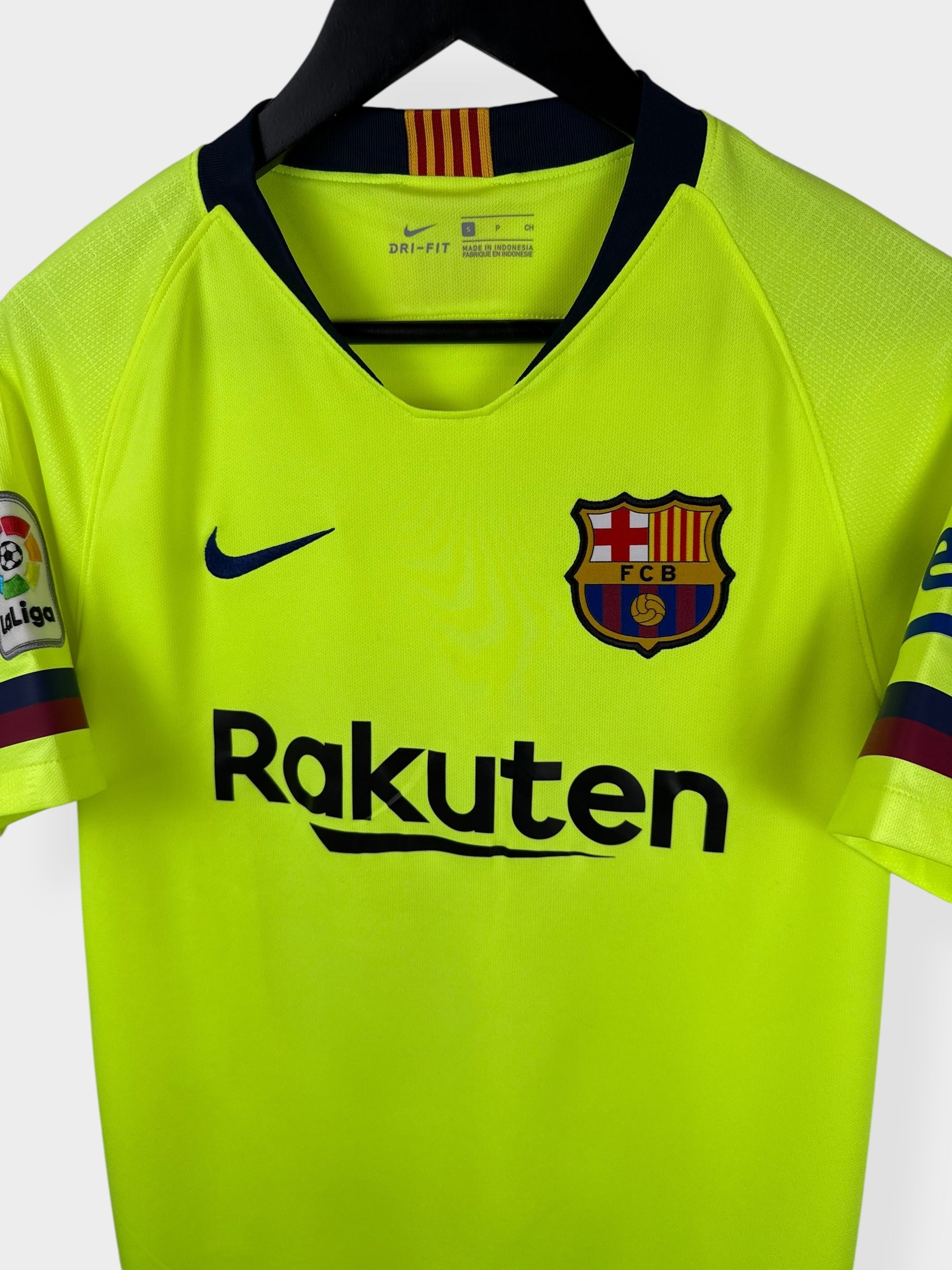 2018-19 BARCELONA AWAY SHIRT MESSI #10 S - Authentic Football Club