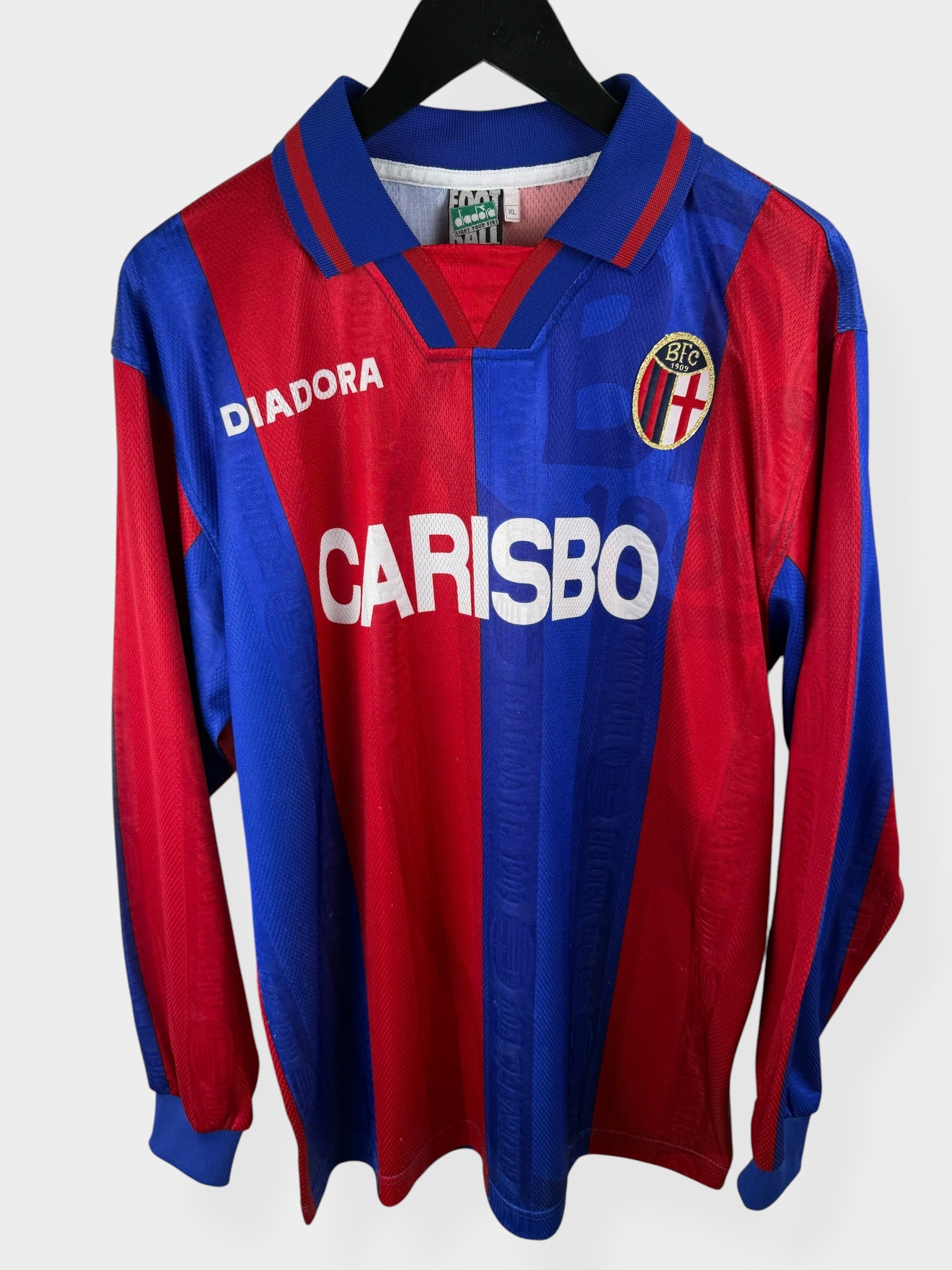 MAILLOT DOMICILE DE BOLOGNE 1996-97 À MANCHES LONGUES XL