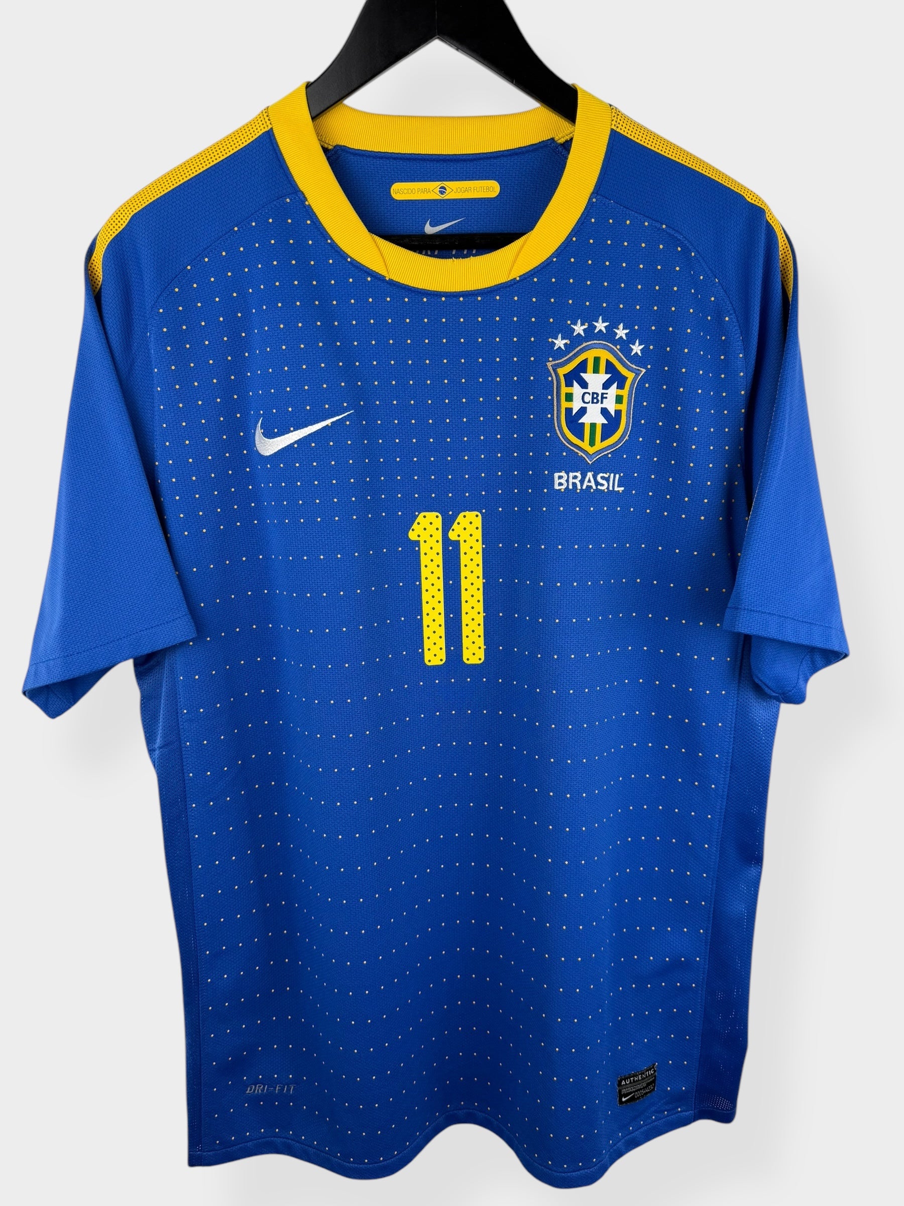 2010-11 BRAZIL AWAY SHIRT ROBINHO #11 L