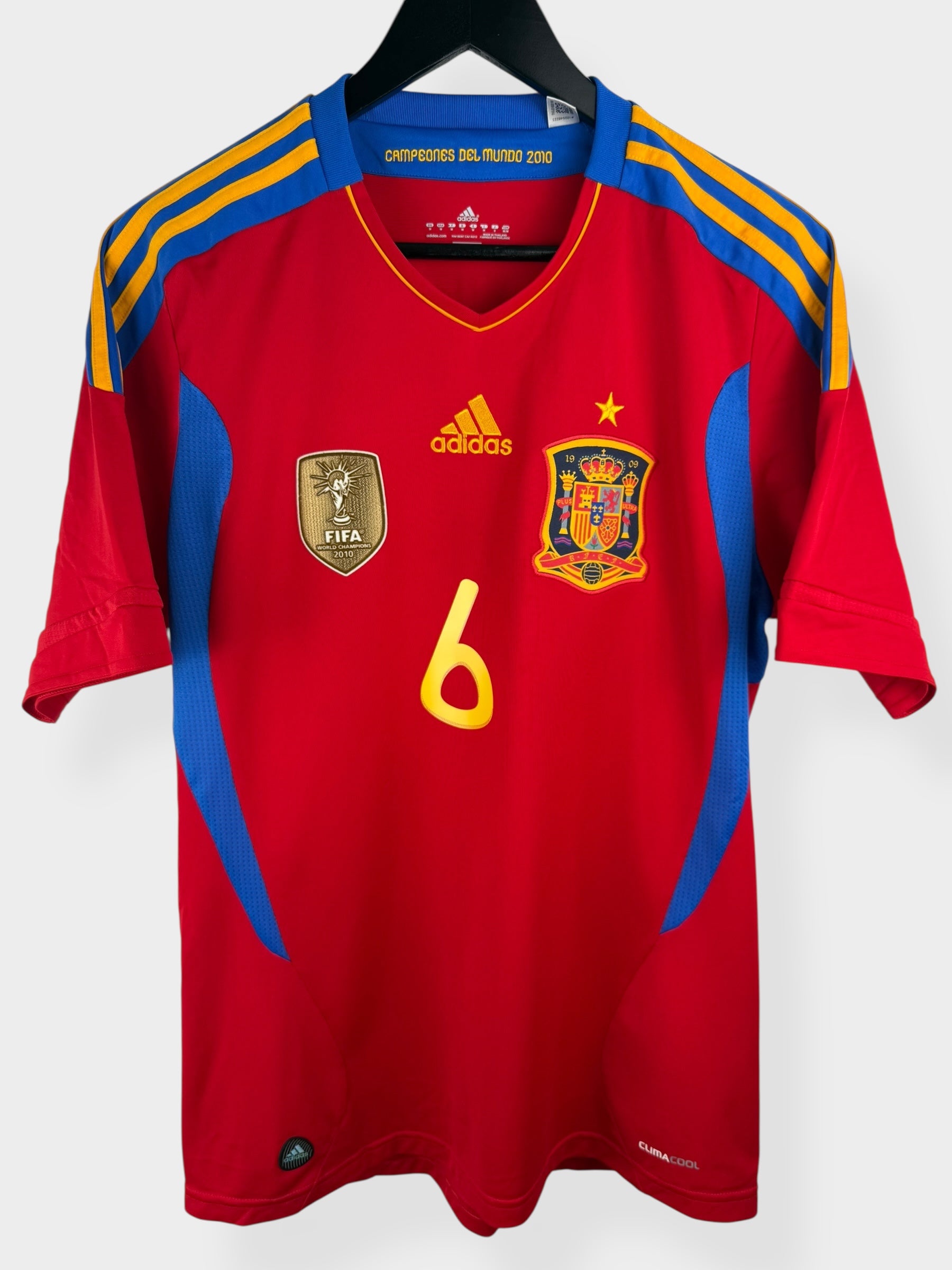2010-11 SPAIN HOME SHIRT INIESTA #6 M